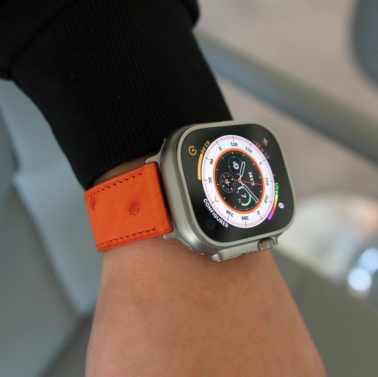 Apple Watch Band - Orangé Edition - Ostrich leather