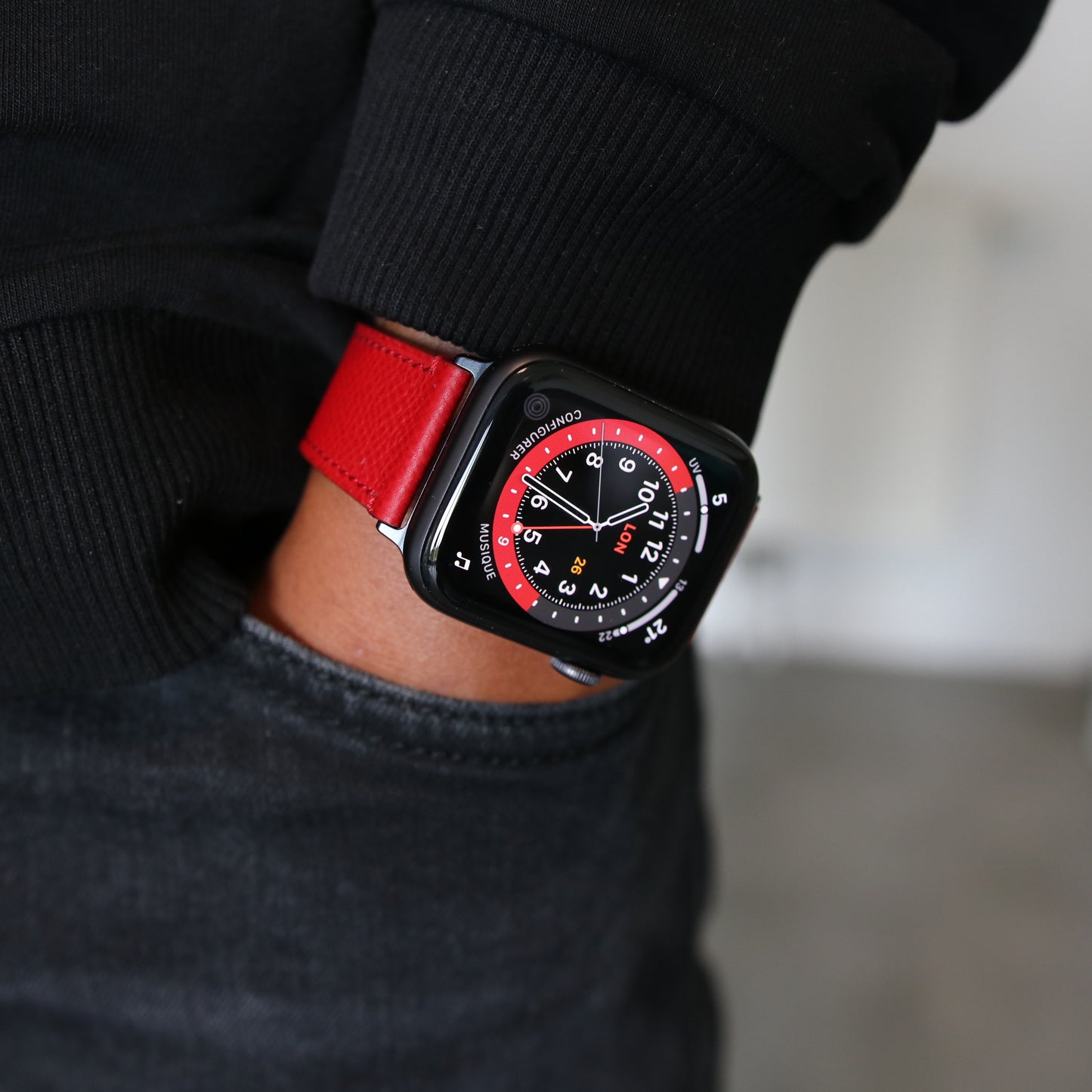 Apple Watch Band - Rouge Rubis Edition - French Epsom leather