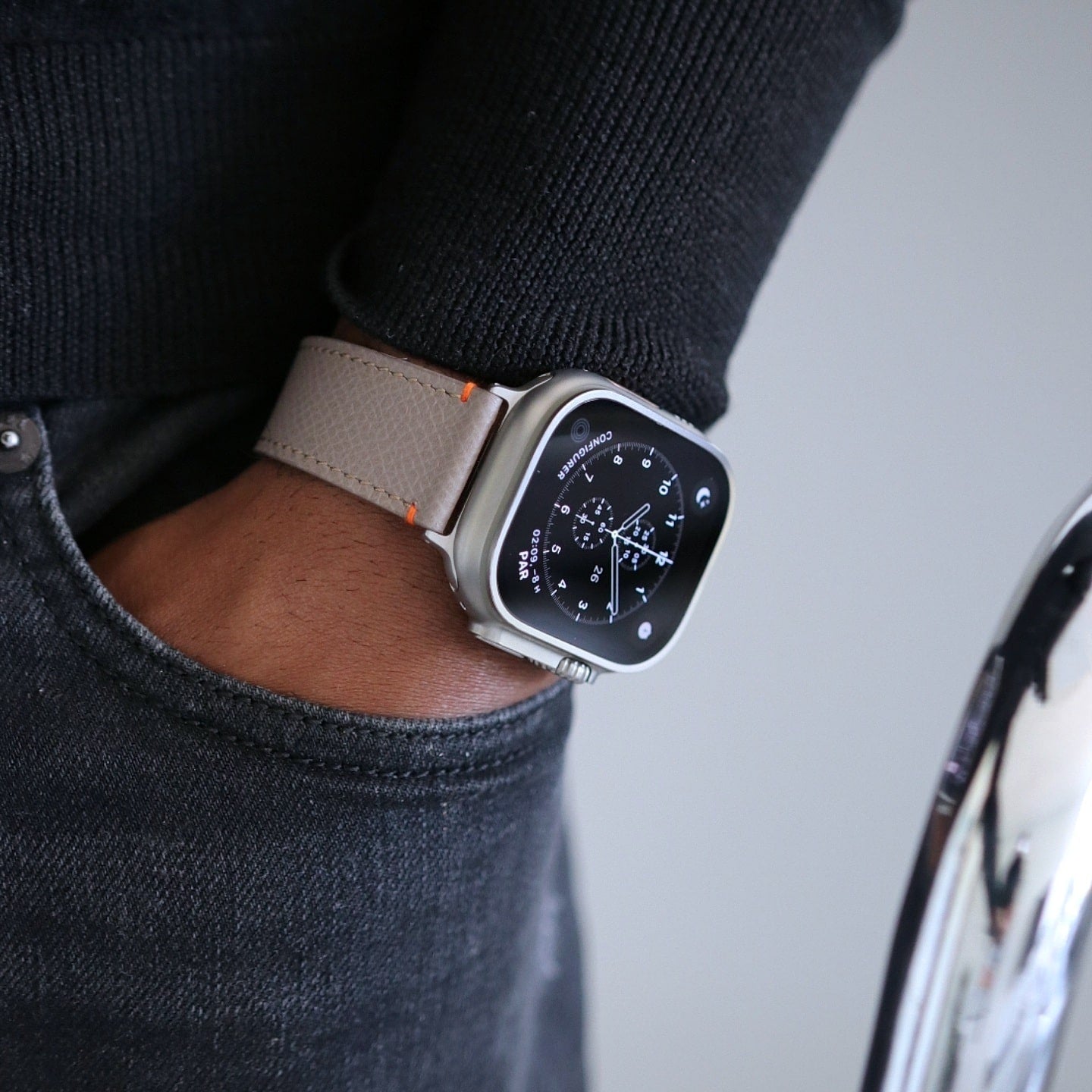 Apple Watch Band - Sandstone Duo Edition - French Epsom leather