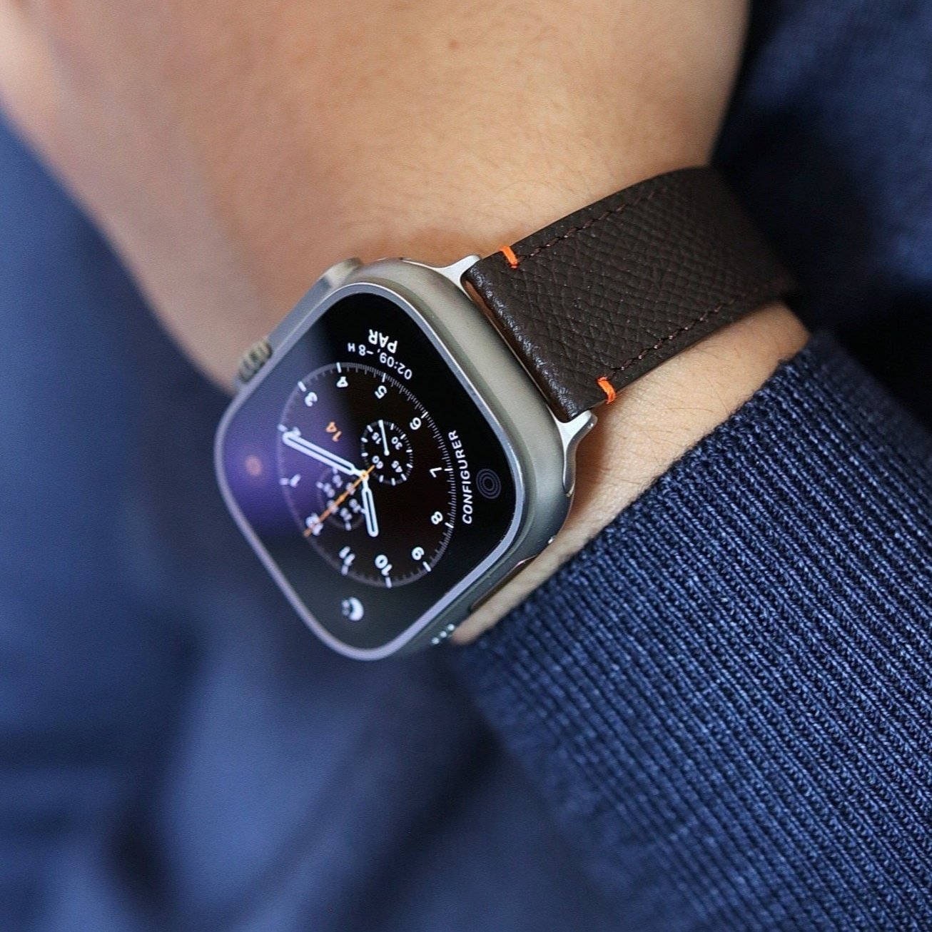 Apple Watch band- Brun Ultra Edition - French Epsom leather