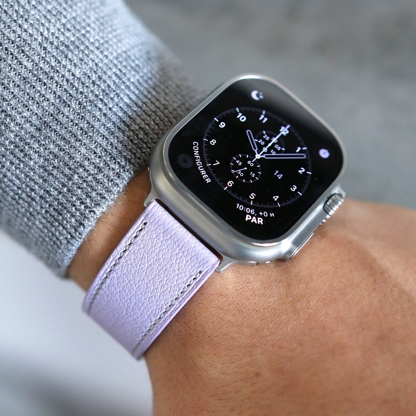 Apple watch band - Lavande Luxe Edition - French Chèvre leather