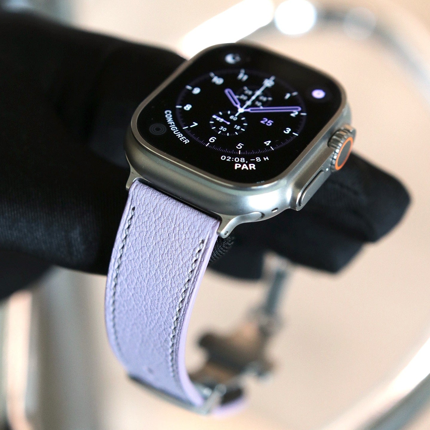 Apple watch band - Lavande Luxe Edition - French Chèvre leather