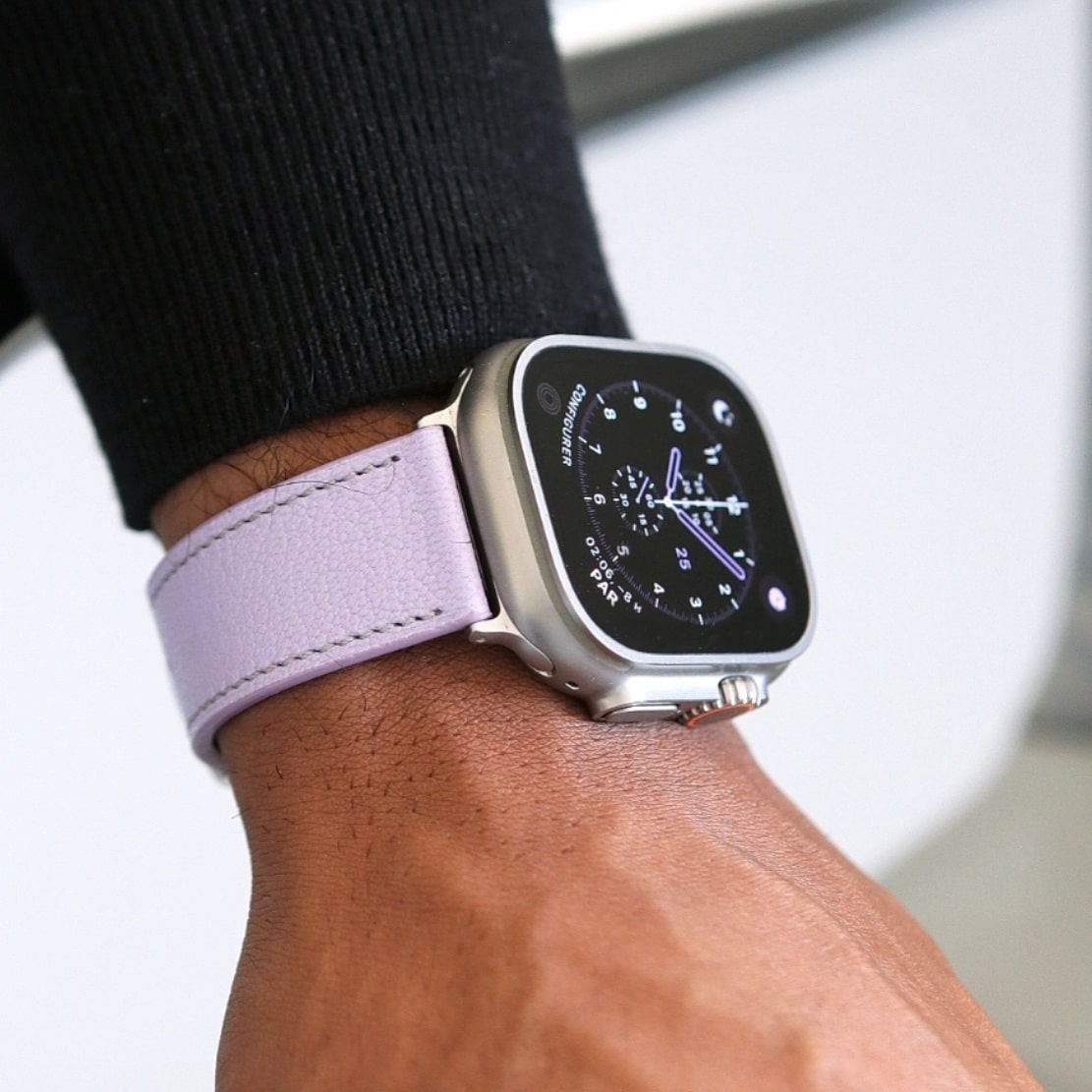 Apple watch band - Lavande Luxe Edition - French Chèvre leather