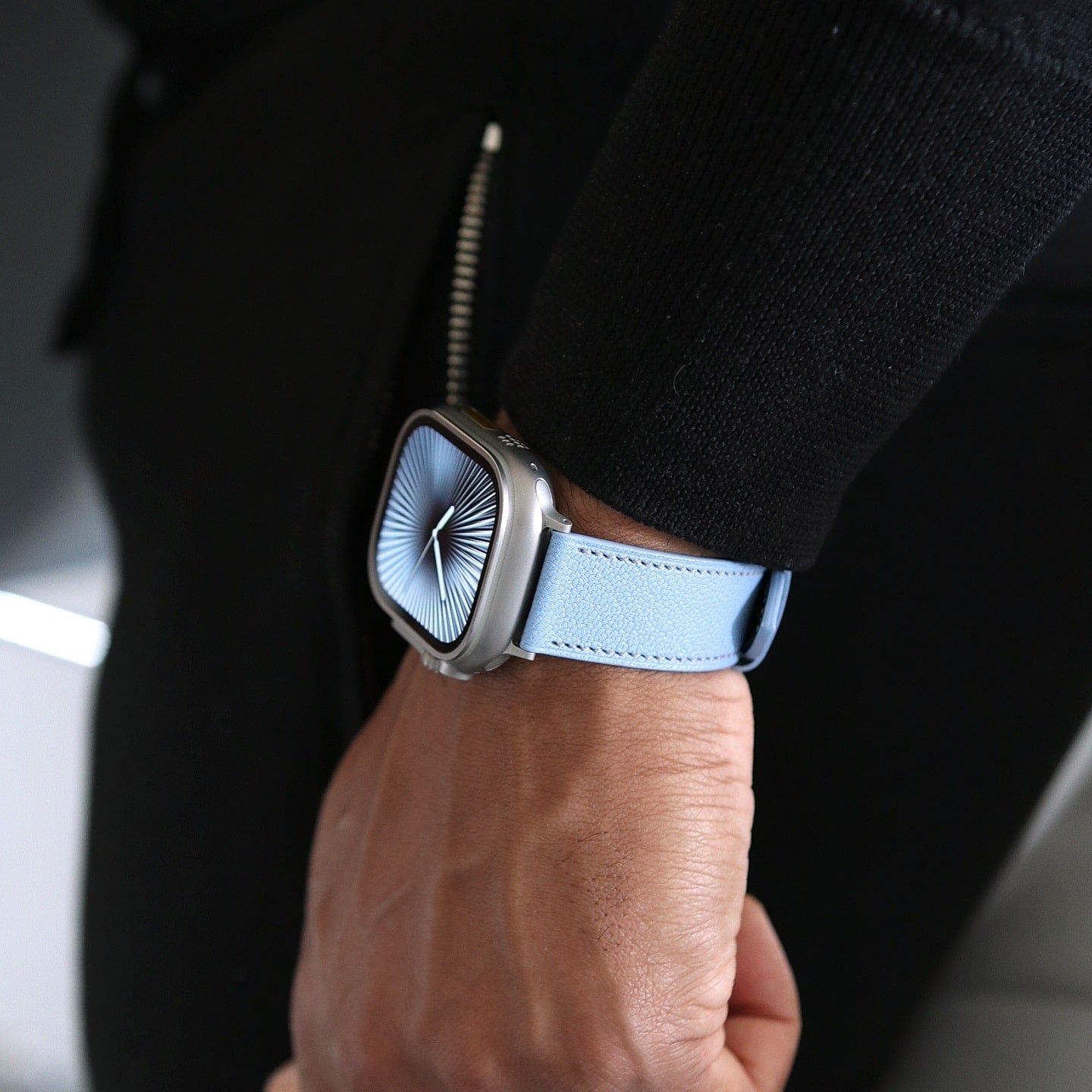 Apple Watch band - Aqua Vista Edition - French Chèvre leather
