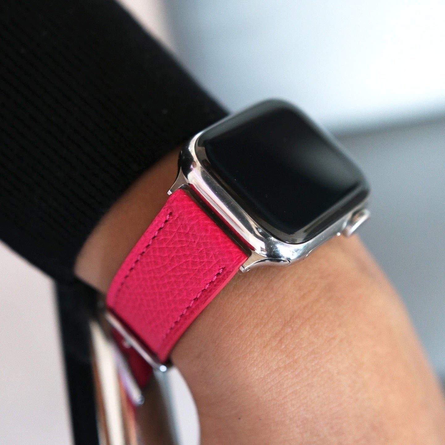 Apple Watch Band - Fuchsia Intense Edition - French Epsom leather