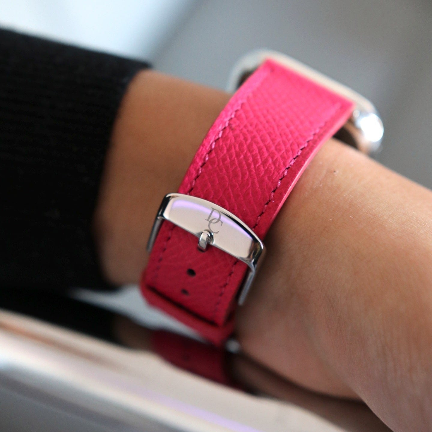 Apple Watch Band - Fuchsia Intense Edition - French Epsom leather
