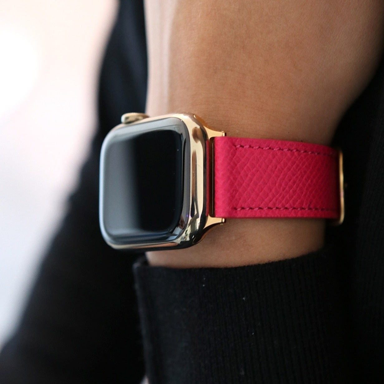 Apple Watch Band - Fuchsia Intense Edition - French Epsom leather