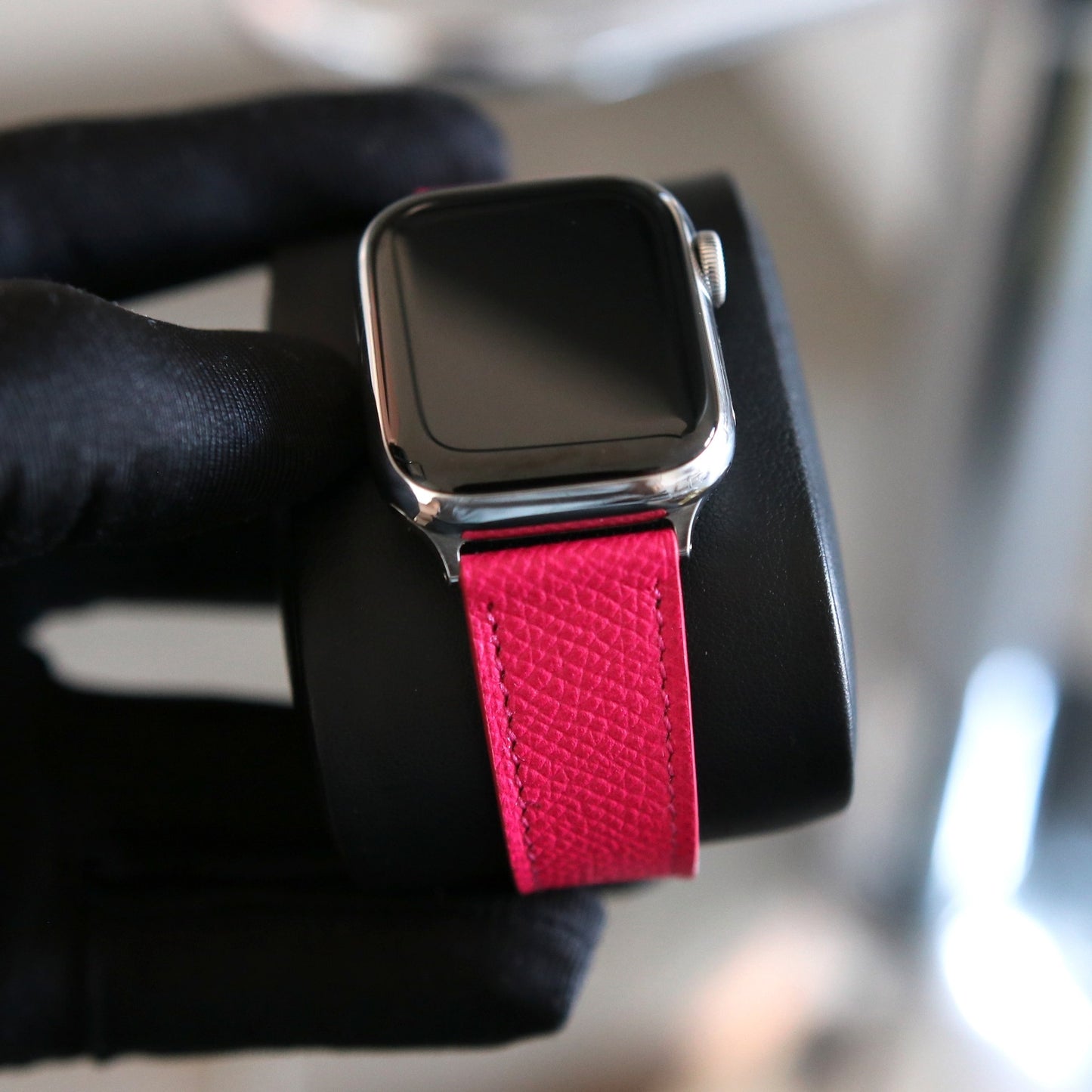 Apple Watch Band - Fuchsia Intense Edition - French Epsom leather