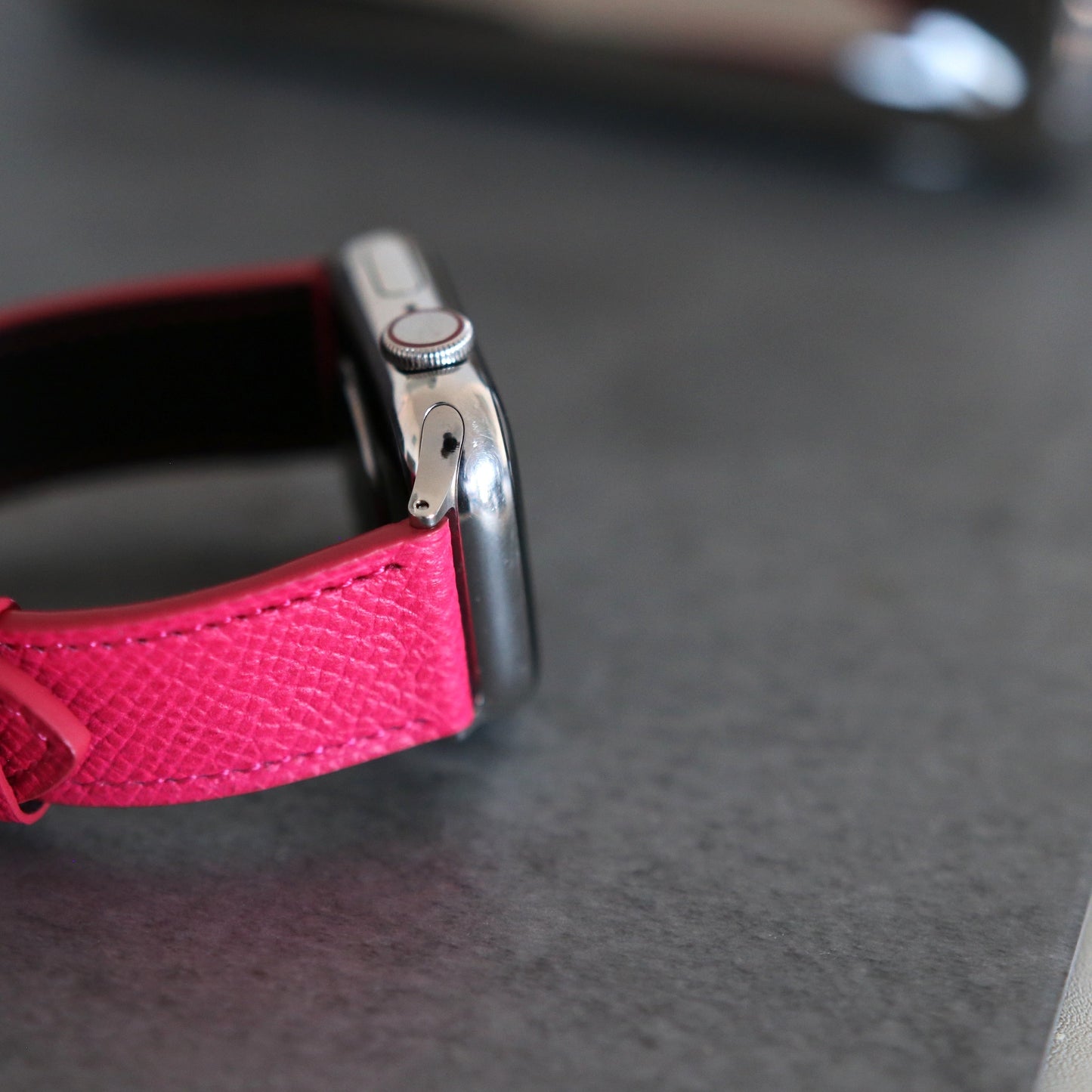 Apple Watch Band - Fuchsia Intense Edition - French Epsom leather