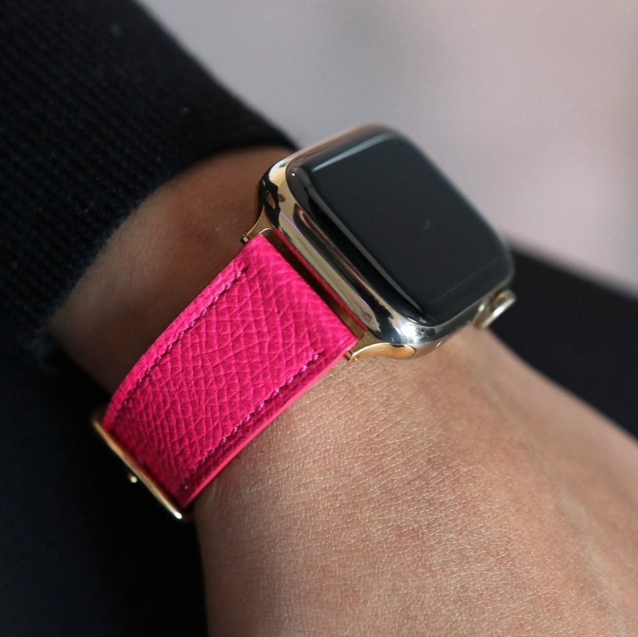 Apple Watch Band - Fuchsia Intense Edition - French Epsom leather