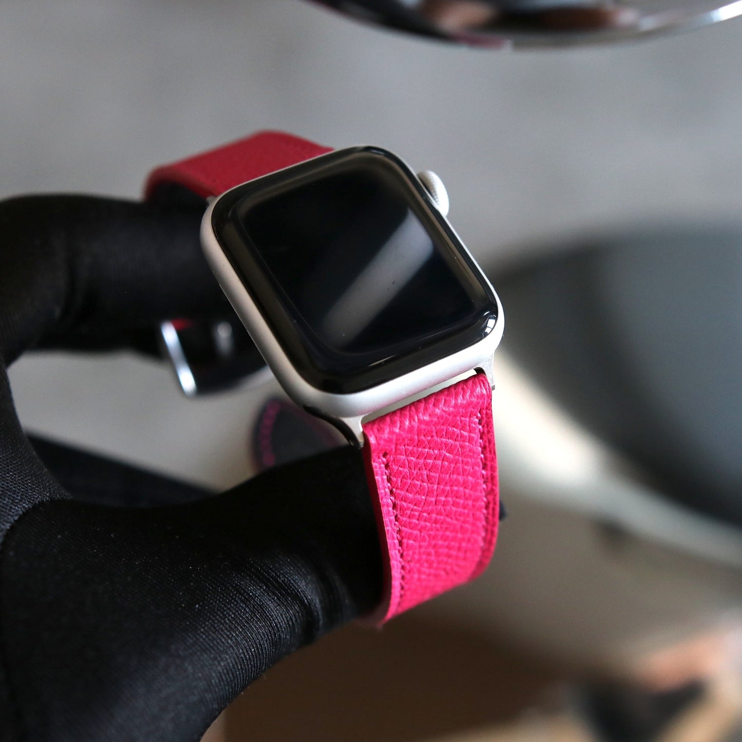 Apple Watch Band - Fuchsia Intense Edition - French Epsom leather