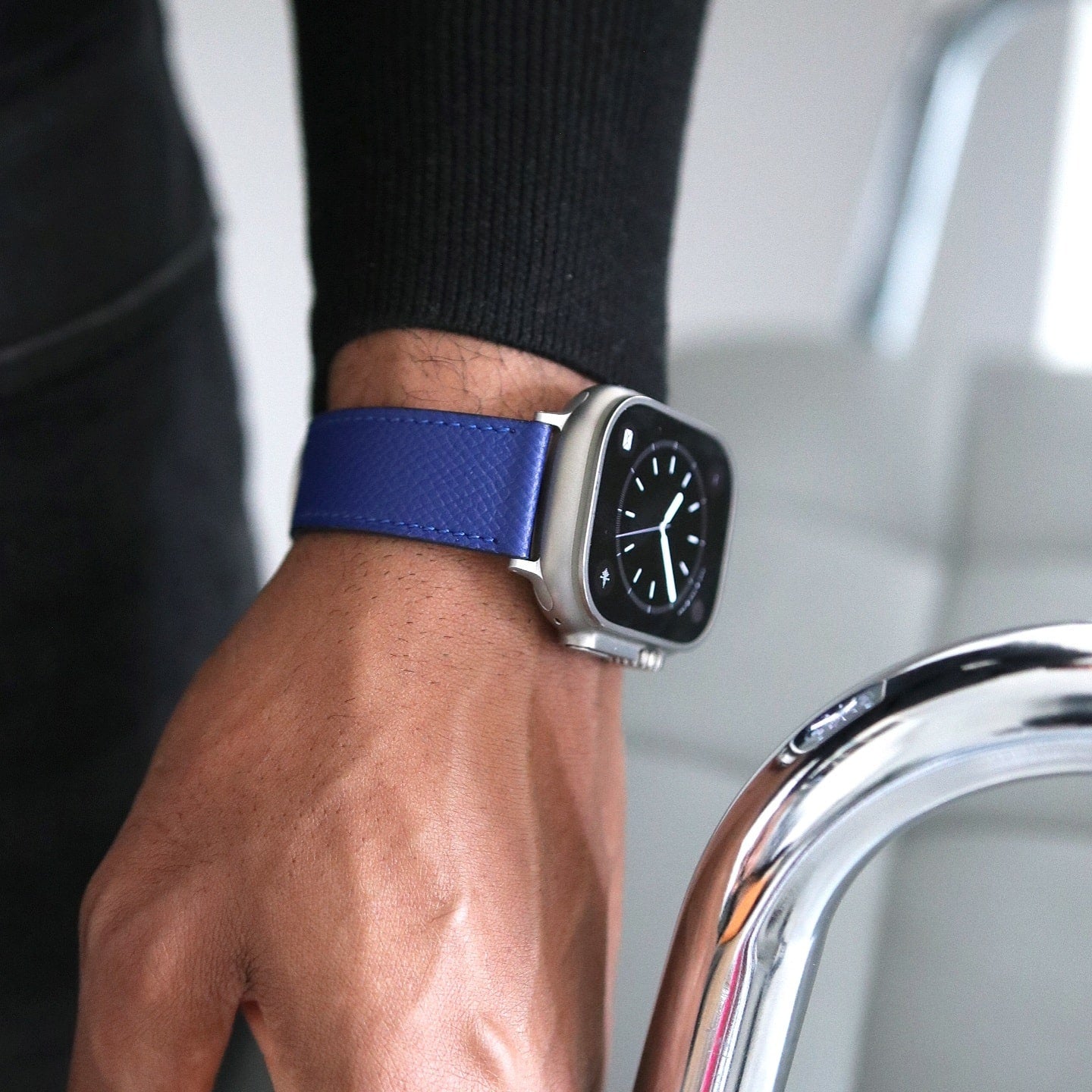 Apple Watch Band - Bleu Royal Edition - French Epsom leather