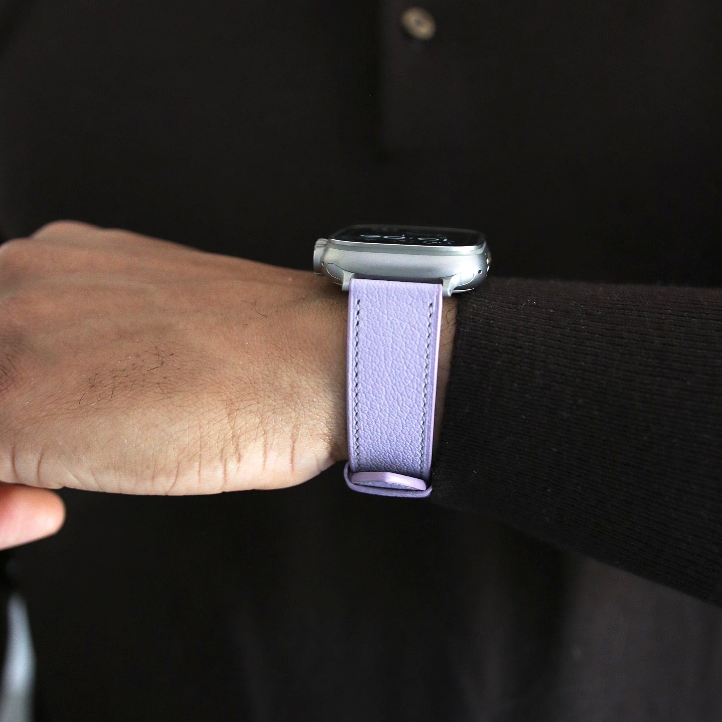Apple watch band - Lavande Luxe Edition - French Chèvre leather