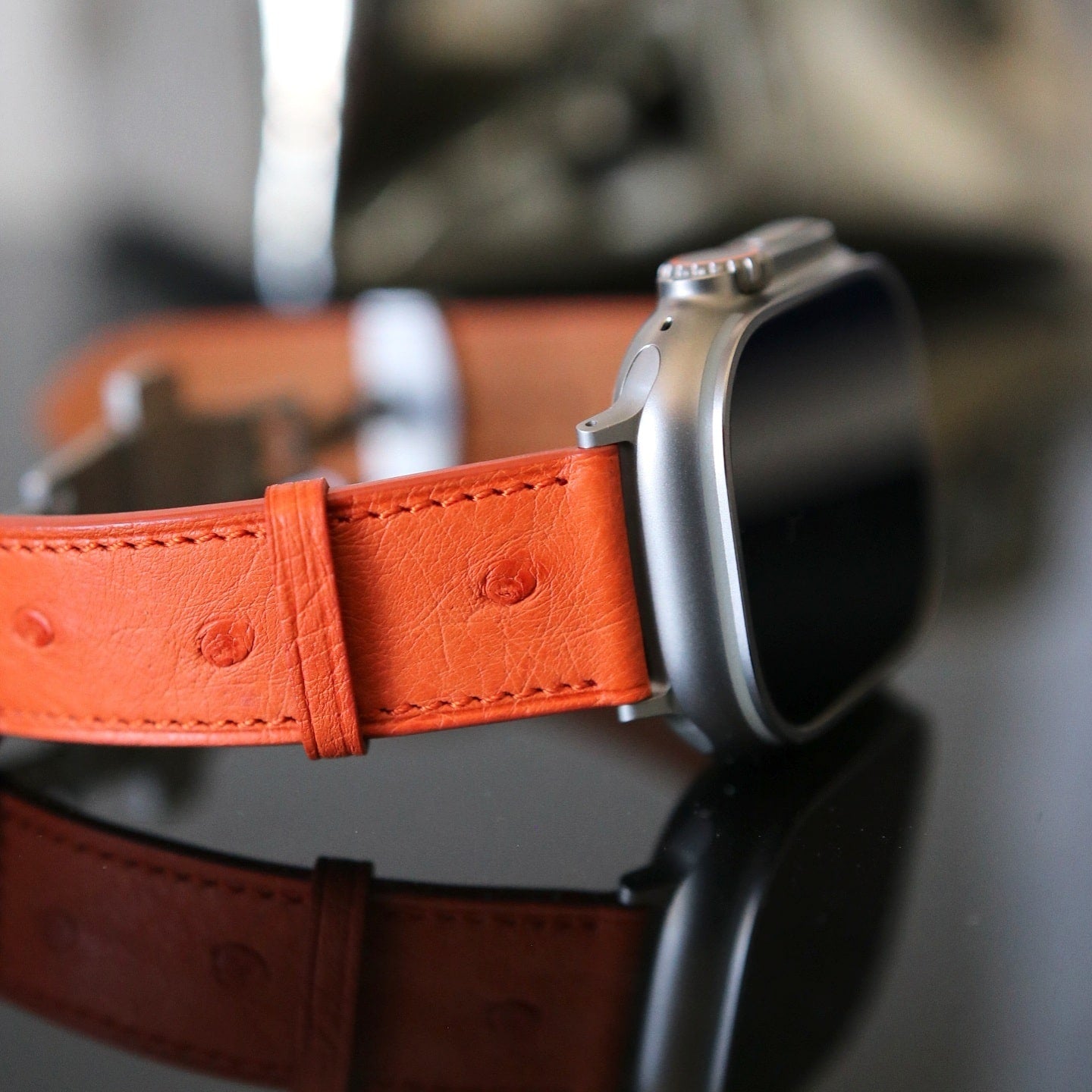 Apple Watch Band - Orangé Edition - Ostrich leather