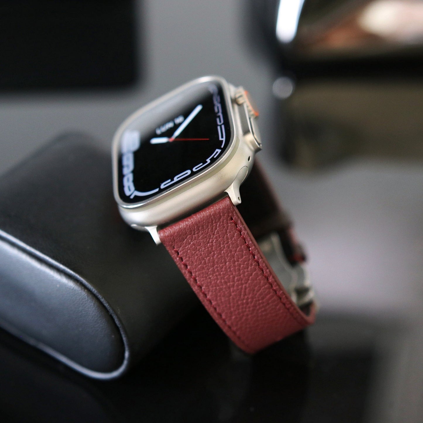 Apple watch band - Bordeaux Luxe Edition - French Chèvre leather