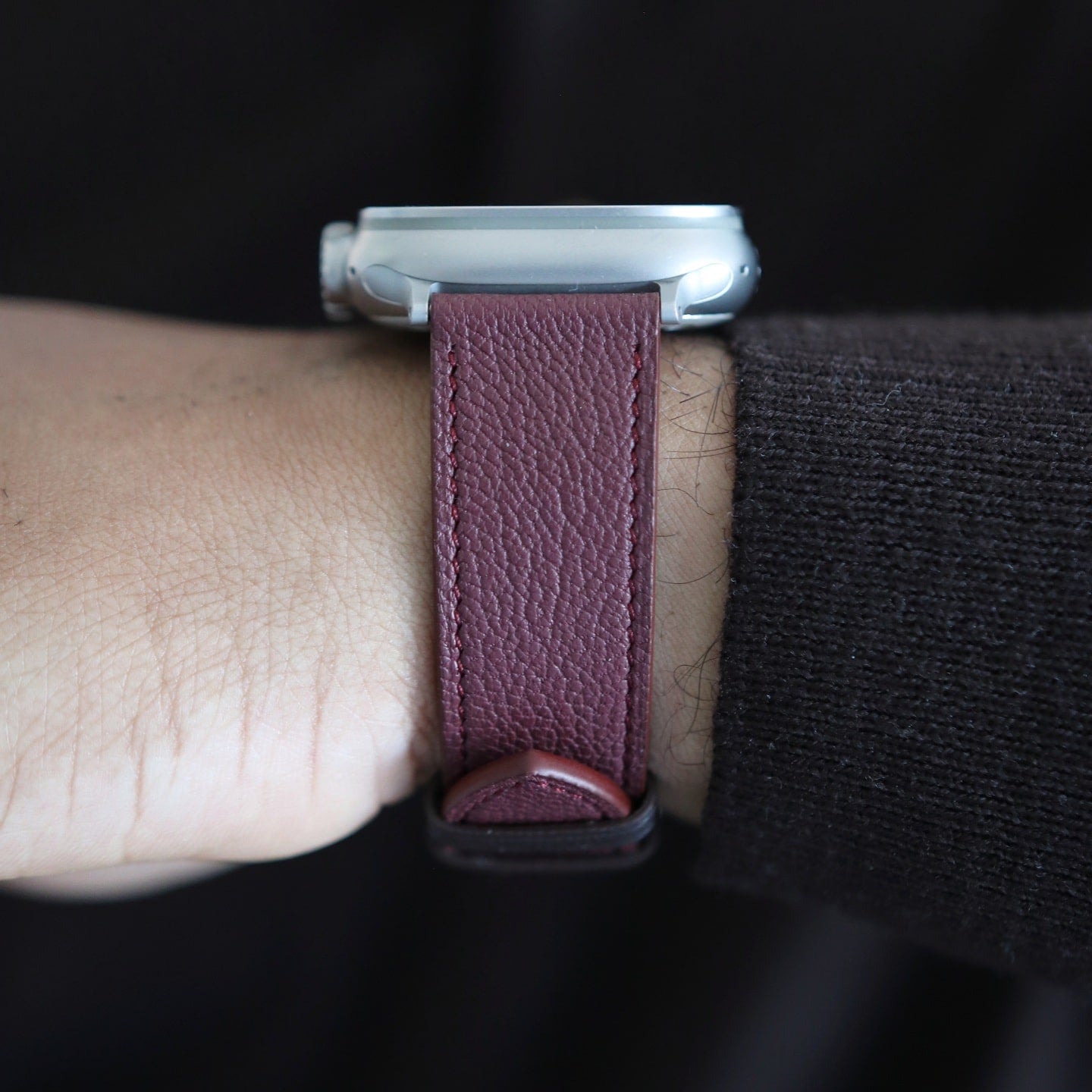 Apple watch band - Bordeaux Luxe Edition - French Chèvre leather
