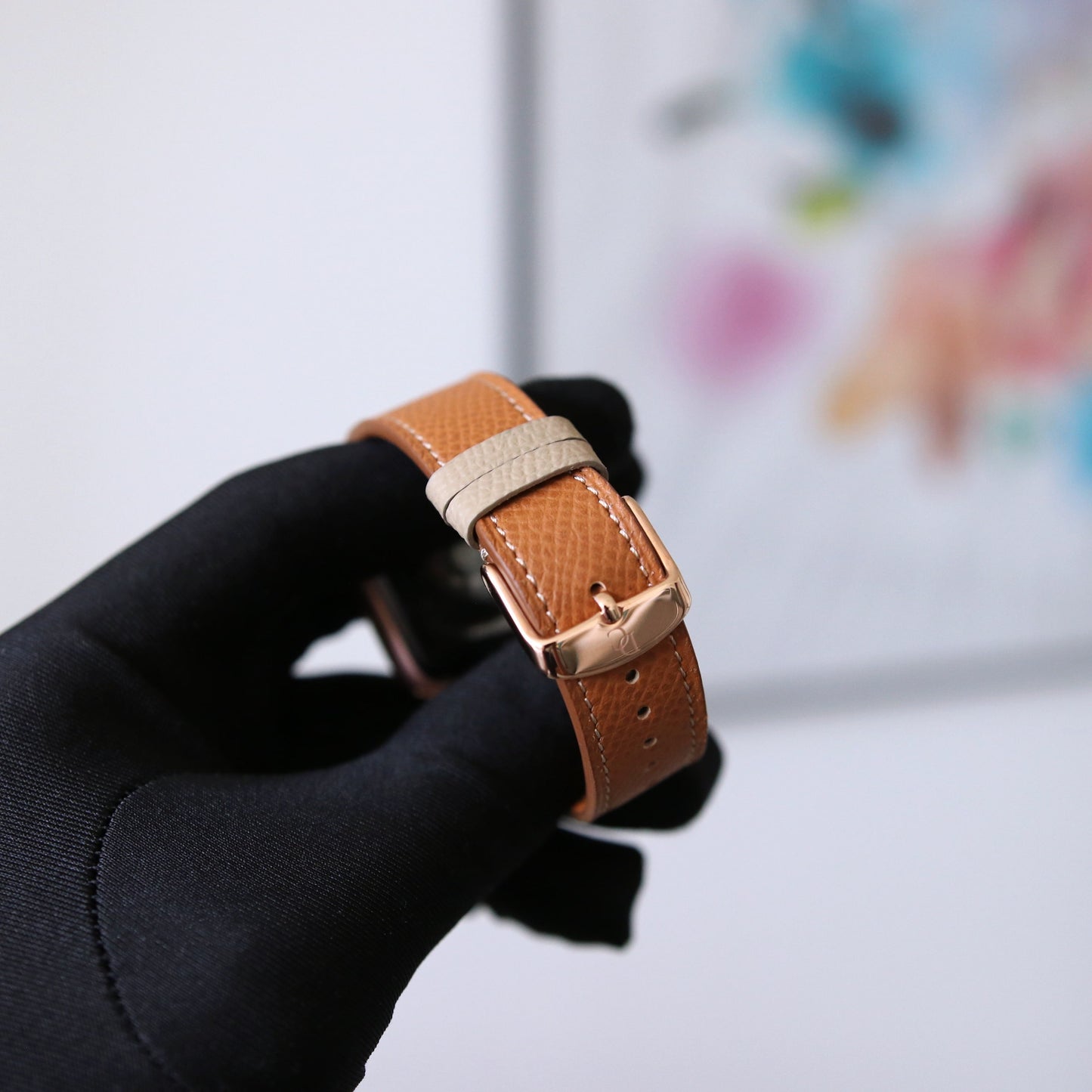 Apple Watch Band - Sable Doré Edition - French Epsom leather