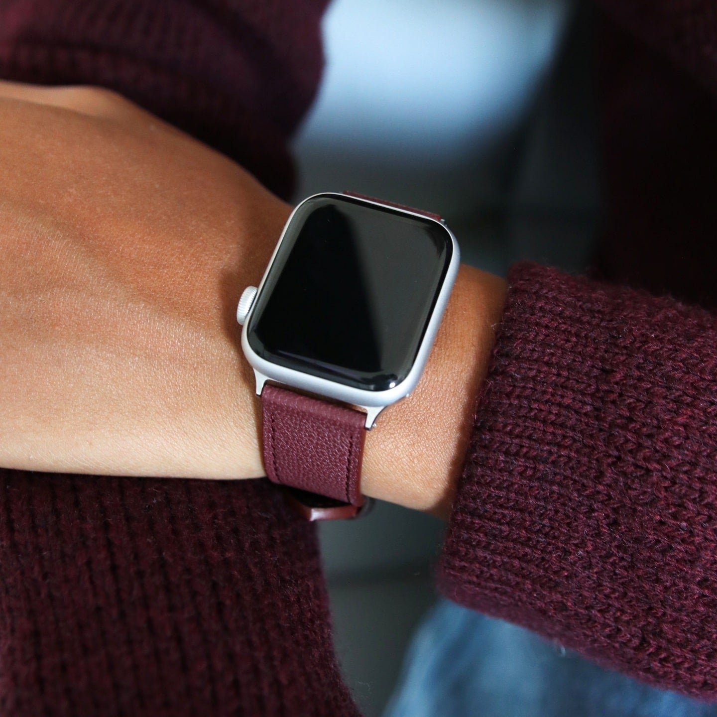 Apple Watch Band - Bordeaux Luxe Edition - French Chèvre leather