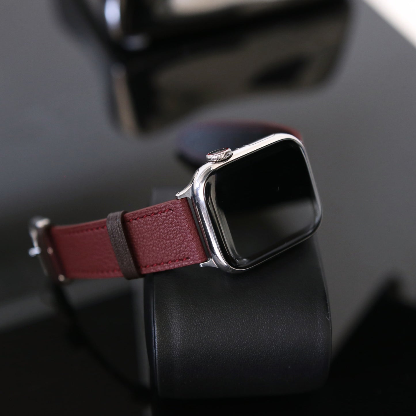 Apple Watch Band - Bordeaux Luxe Edition - French Chèvre leather