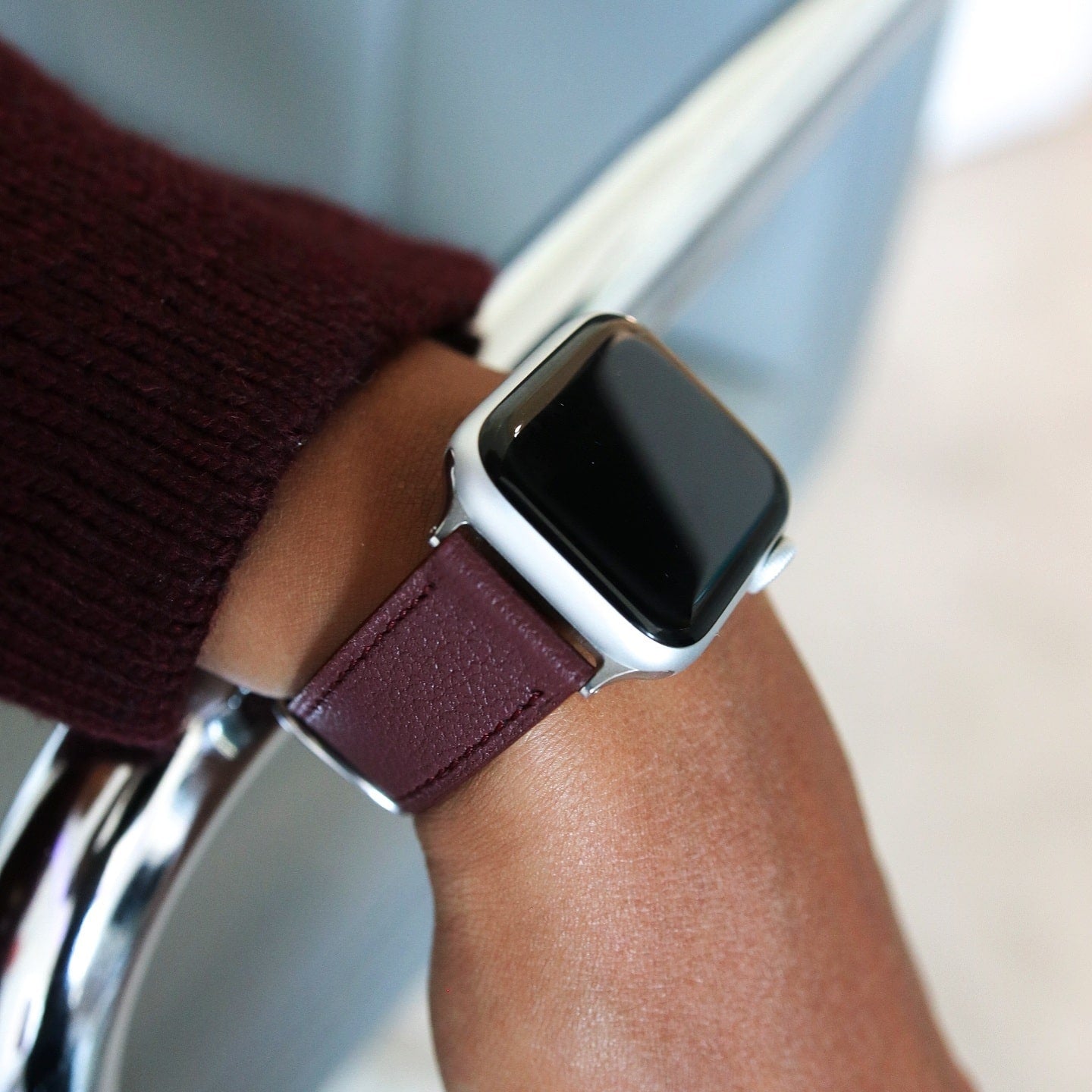 Apple Watch Band - Bordeaux Luxe Edition - French Chèvre leather