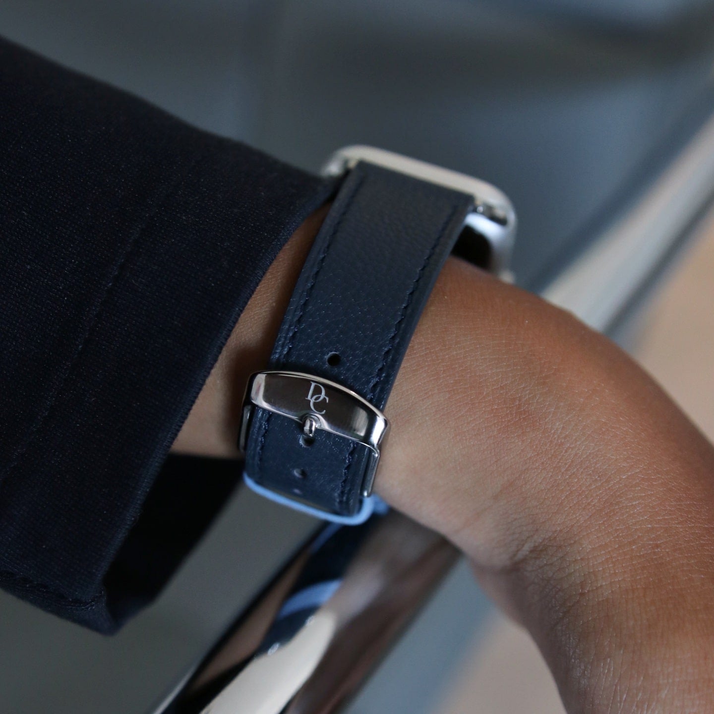 Apple Watch Band - Bleu marine Duo Edition - French Chèvre leather