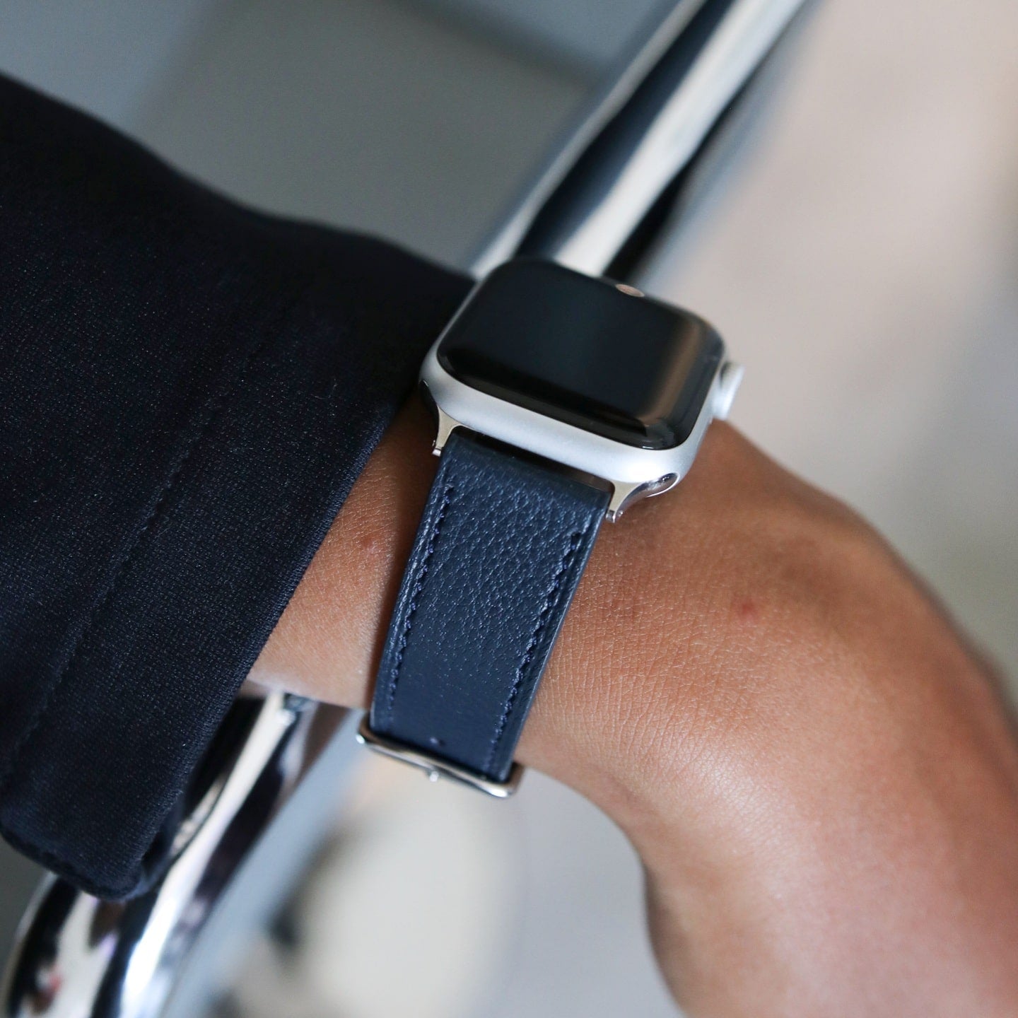 Apple Watch Band - Bleu marine Duo Edition - French Chèvre leather