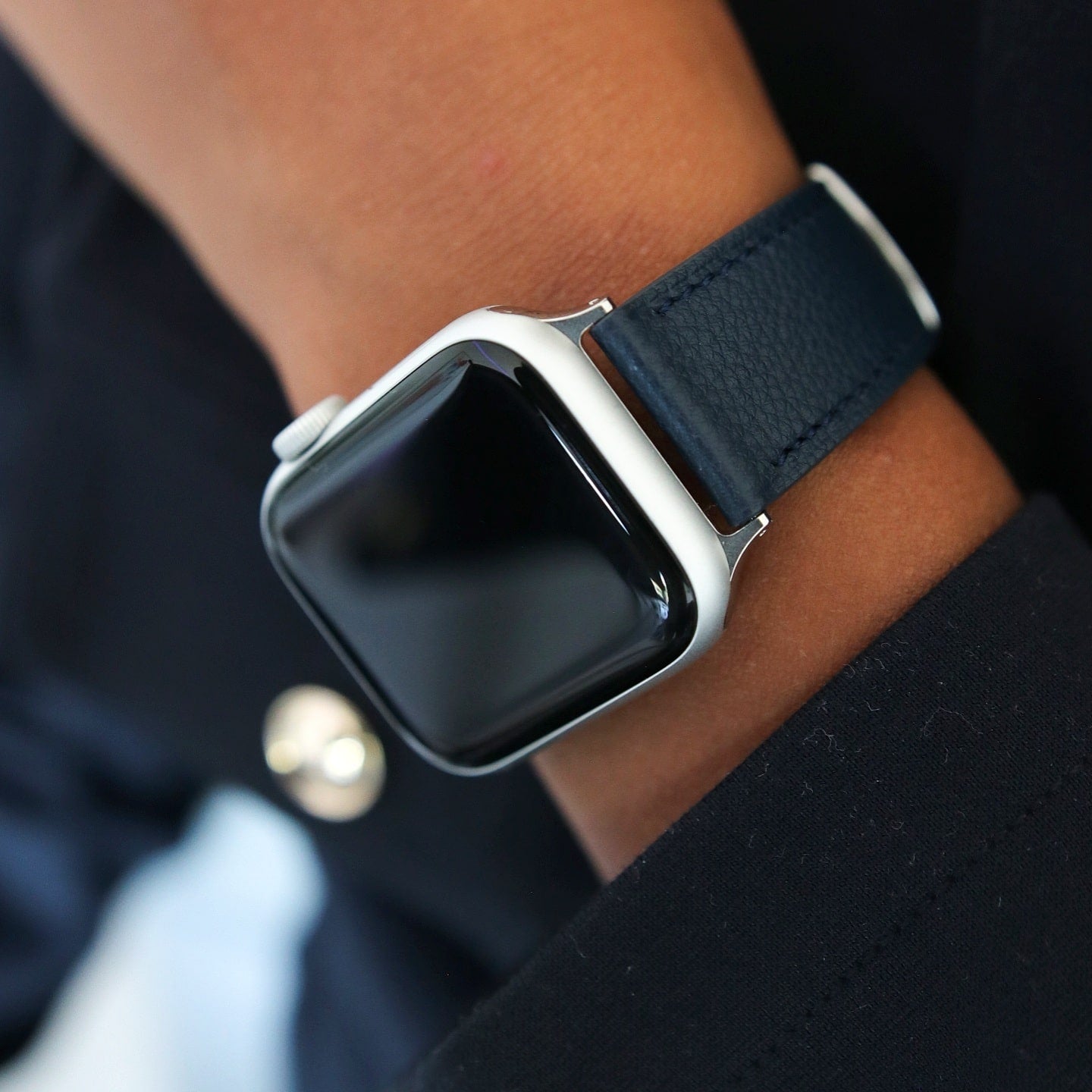 Apple Watch Band - Bleu marine Duo Edition - French Chèvre leather