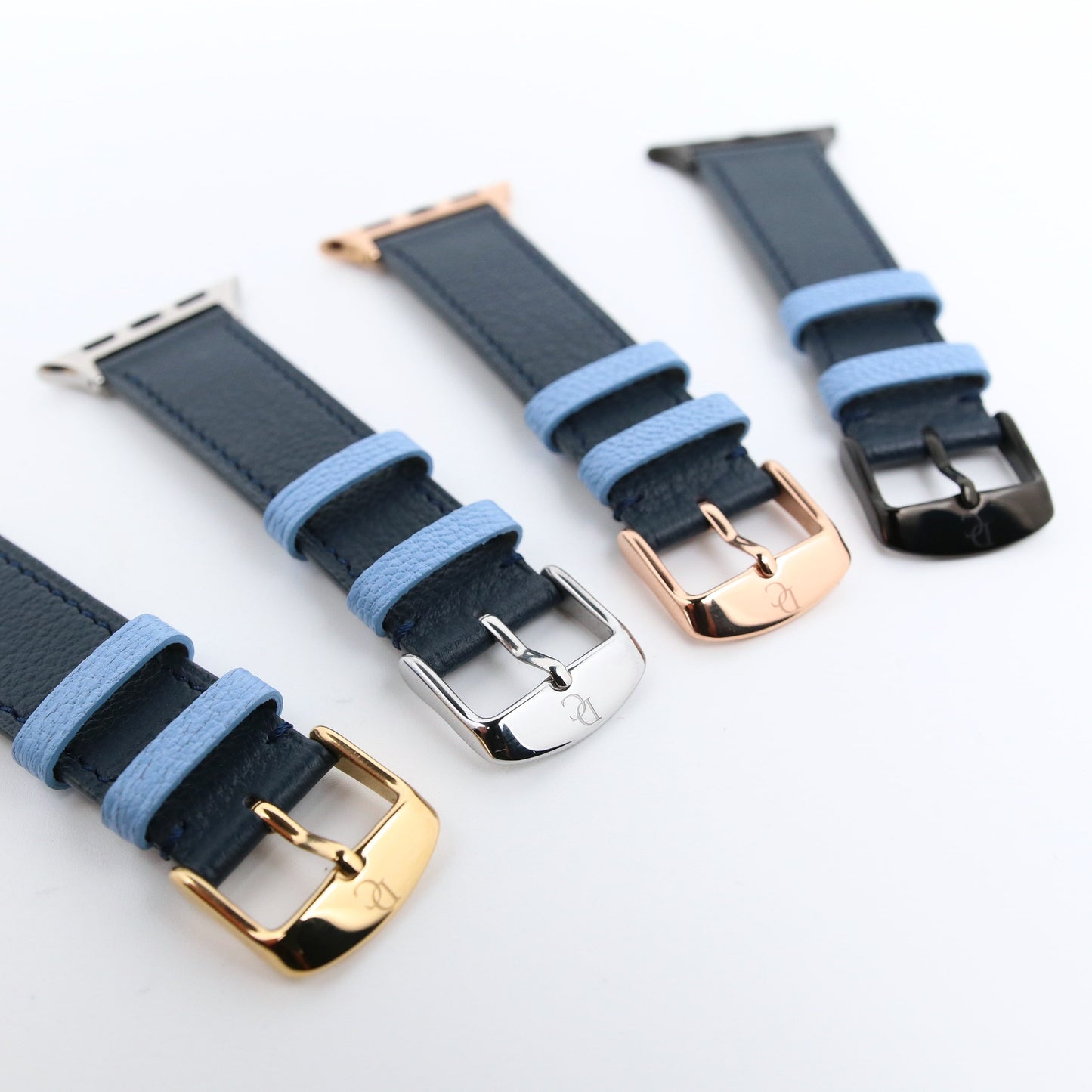Apple Watch Band - Bleu marine Duo Edition - French Chèvre leather