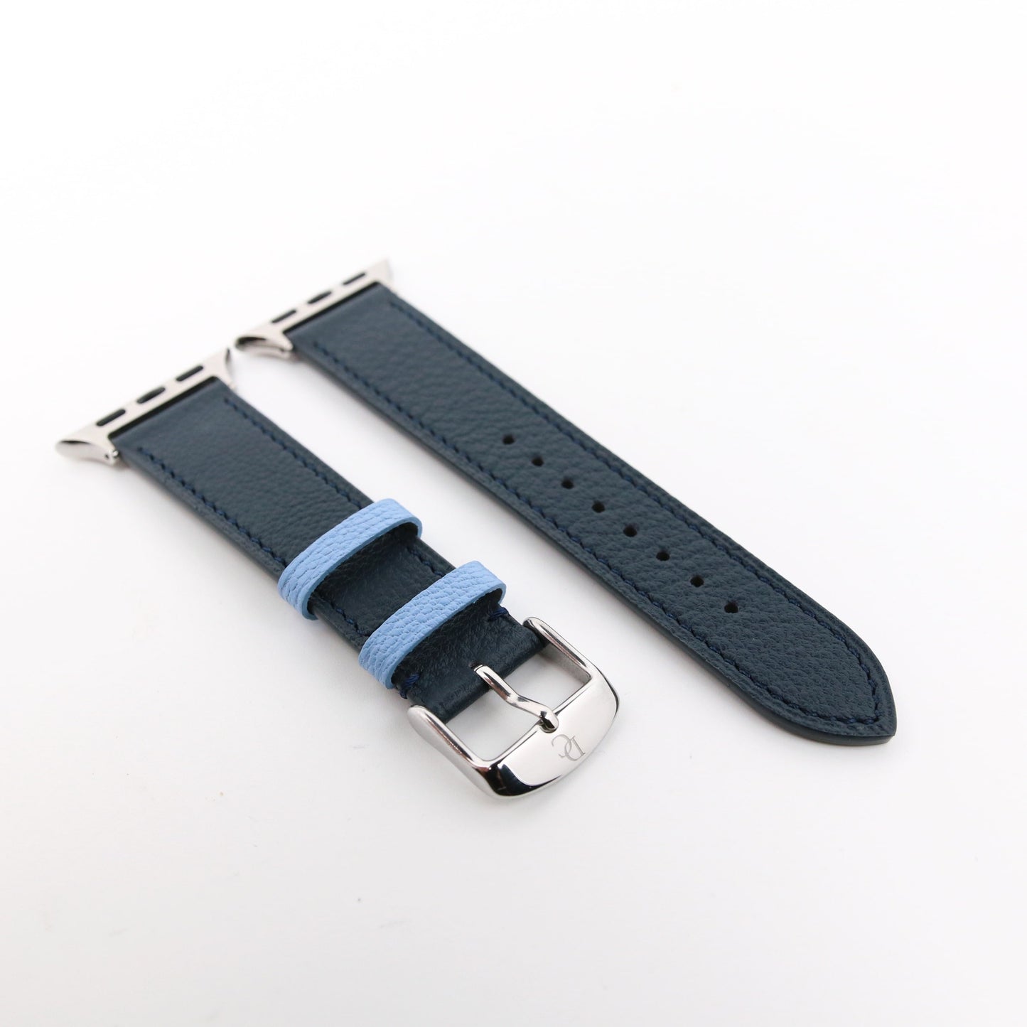 Apple Watch Band - Bleu marine Duo Edition - French Chèvre leather