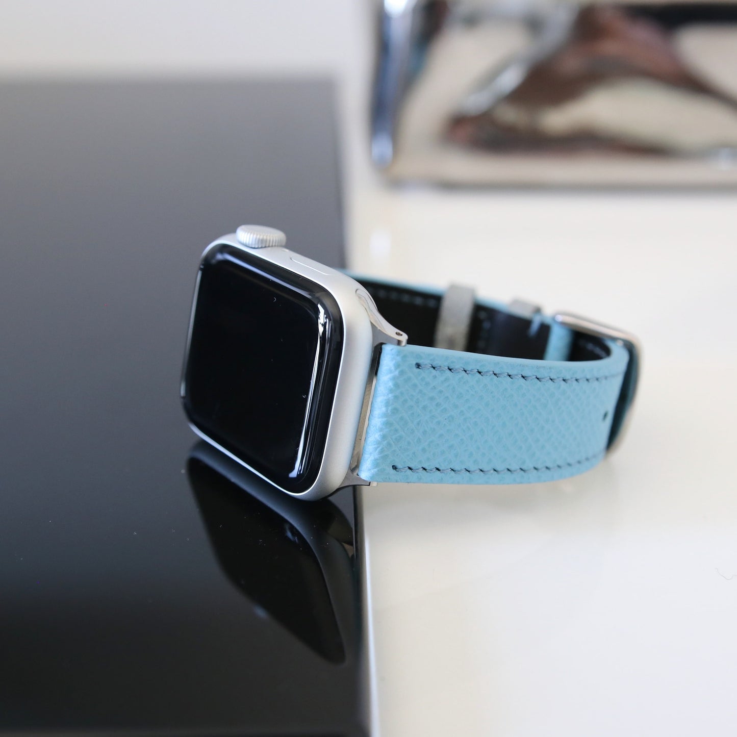 Apple Watch Band - Miami Blue Duo Edition - French Epsom leather