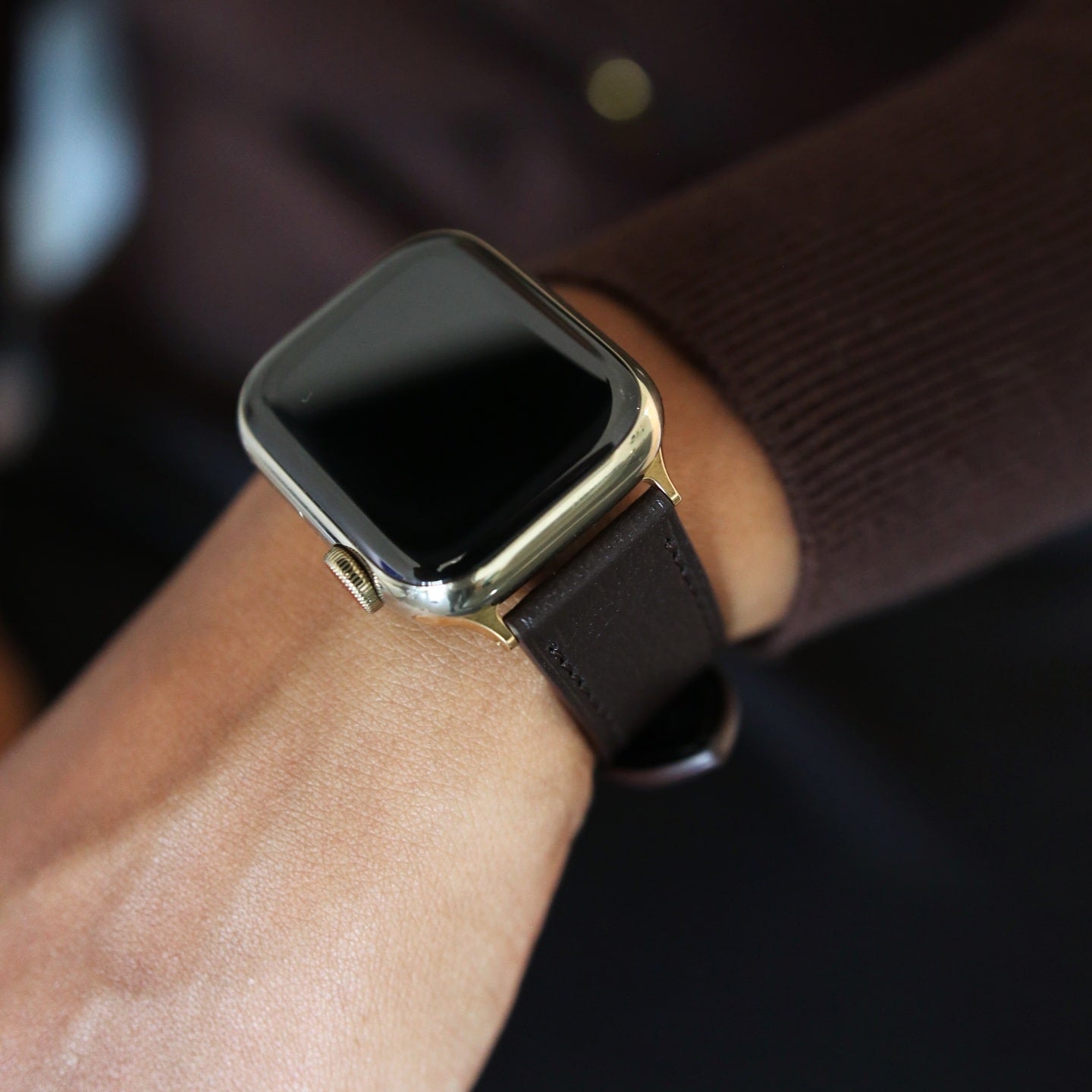 Apple Watch Band - Brun Intense Edition - French Chèvre leather