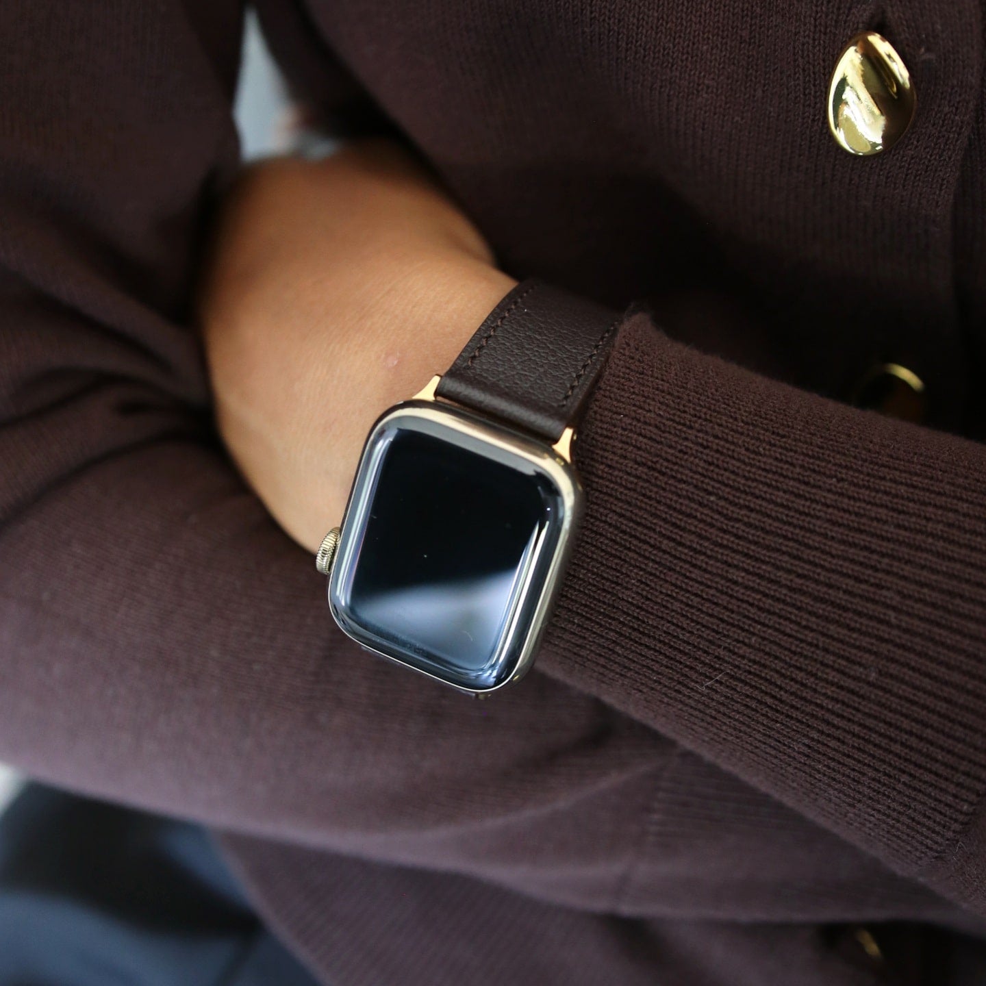 Apple Watch Band - Brun Intense Edition - French Chèvre leather