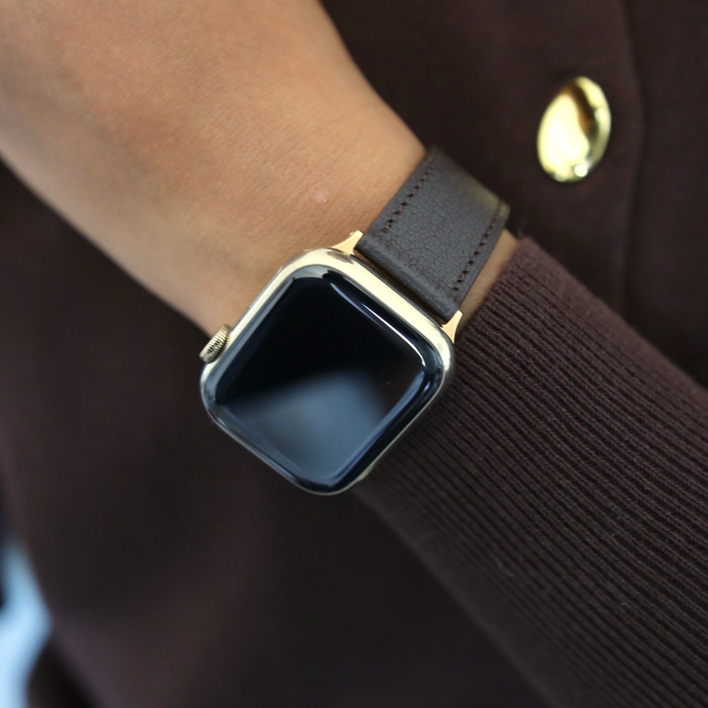 Apple Watch Band - Brun Intense Edition - French Chèvre leather