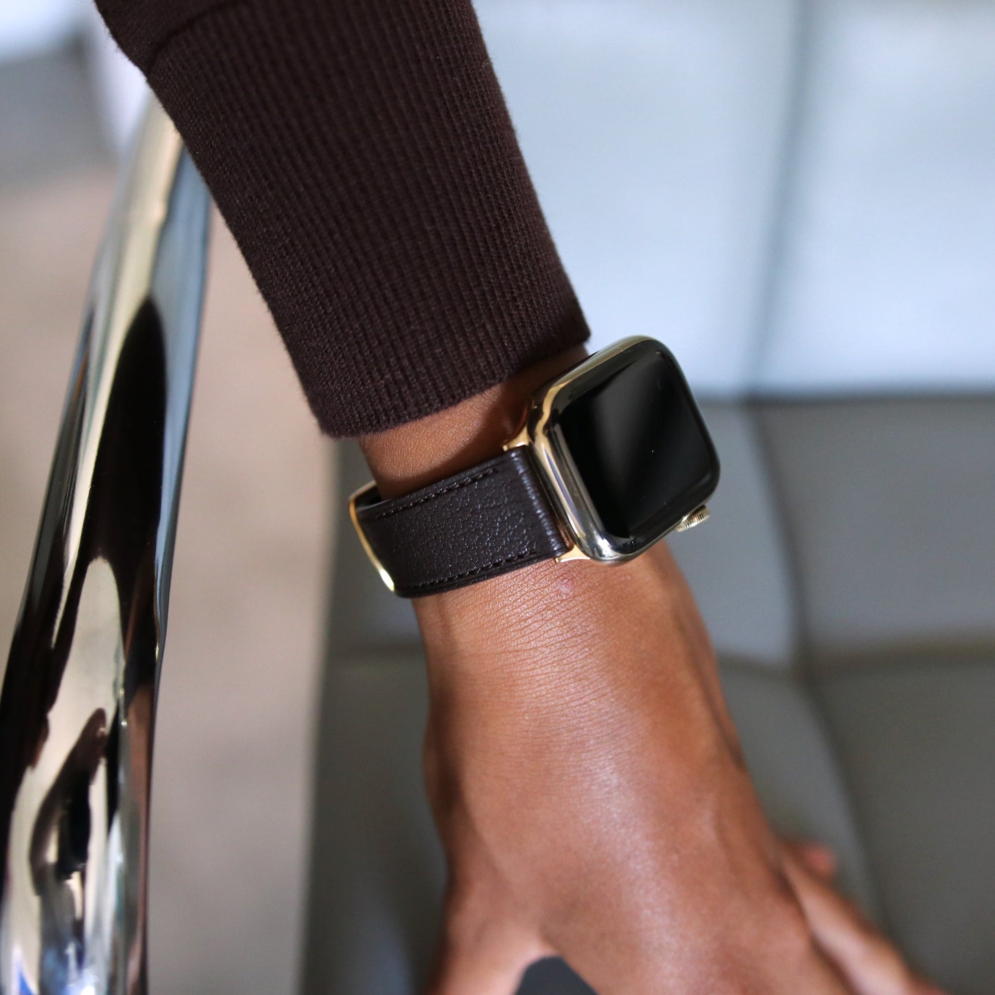 Apple Watch Band - Brun Intense Edition - French Chèvre leather