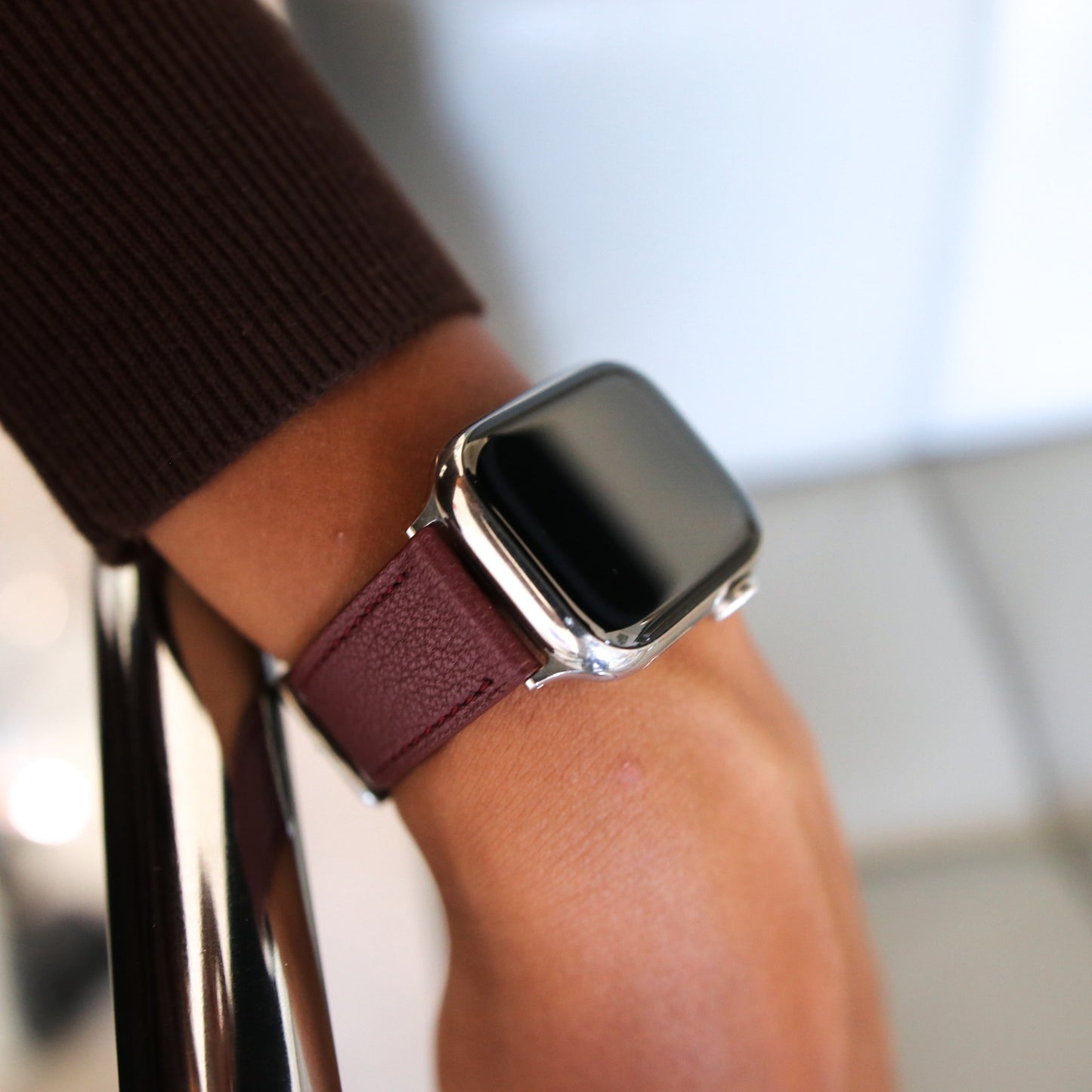 Apple Watch Band - Bordeaux Luxe Edition - French Chèvre leather