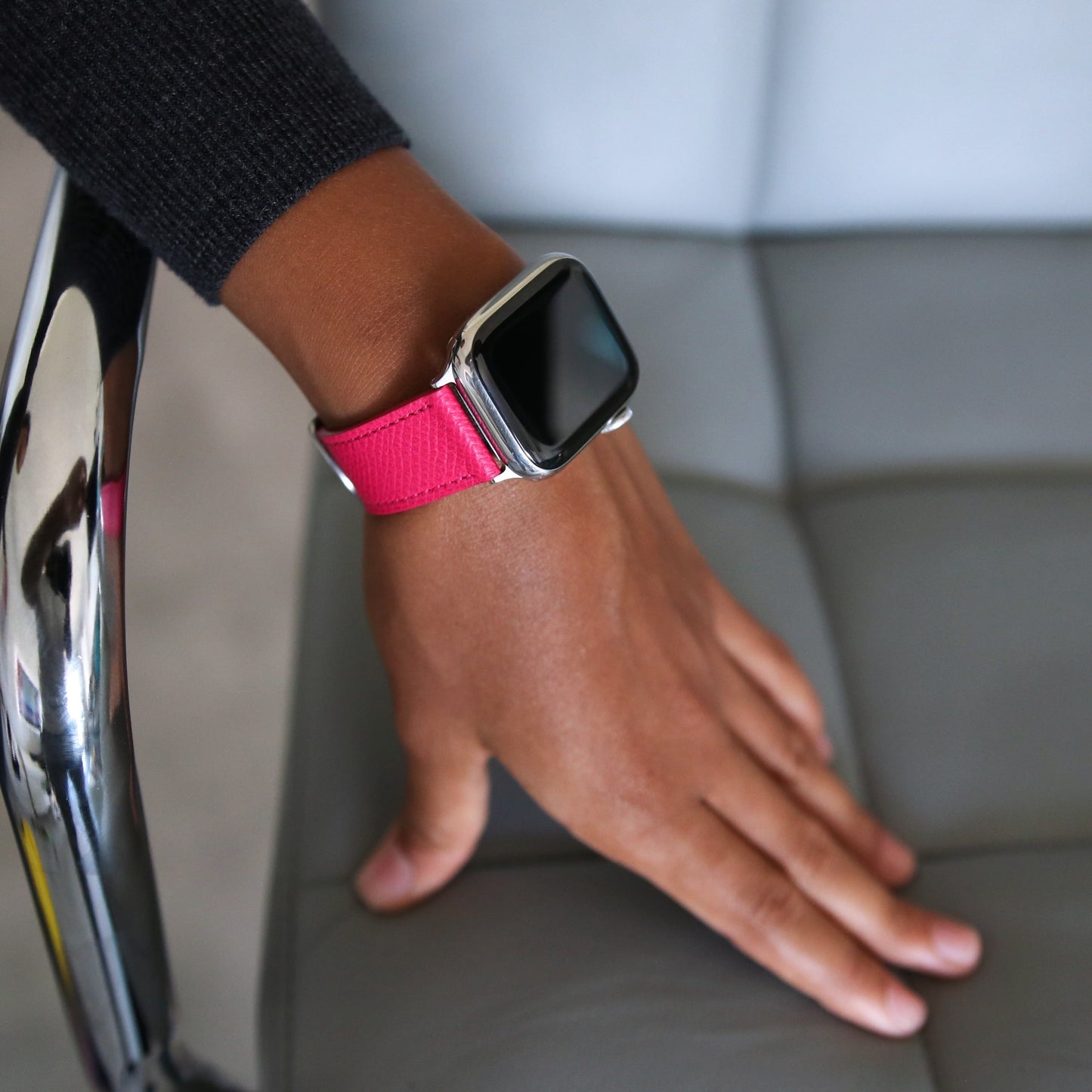 Apple Watch Band - Fuchsia Intense Edition - French Epsom leather