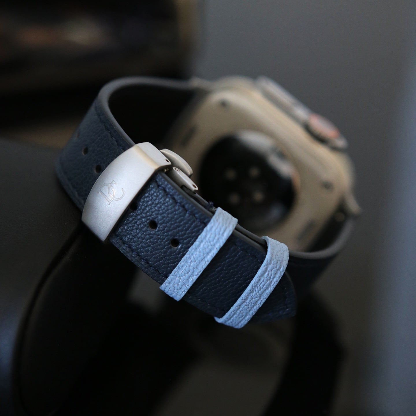 Apple watch band - Bleu Marine Edition - French Chèvre leather