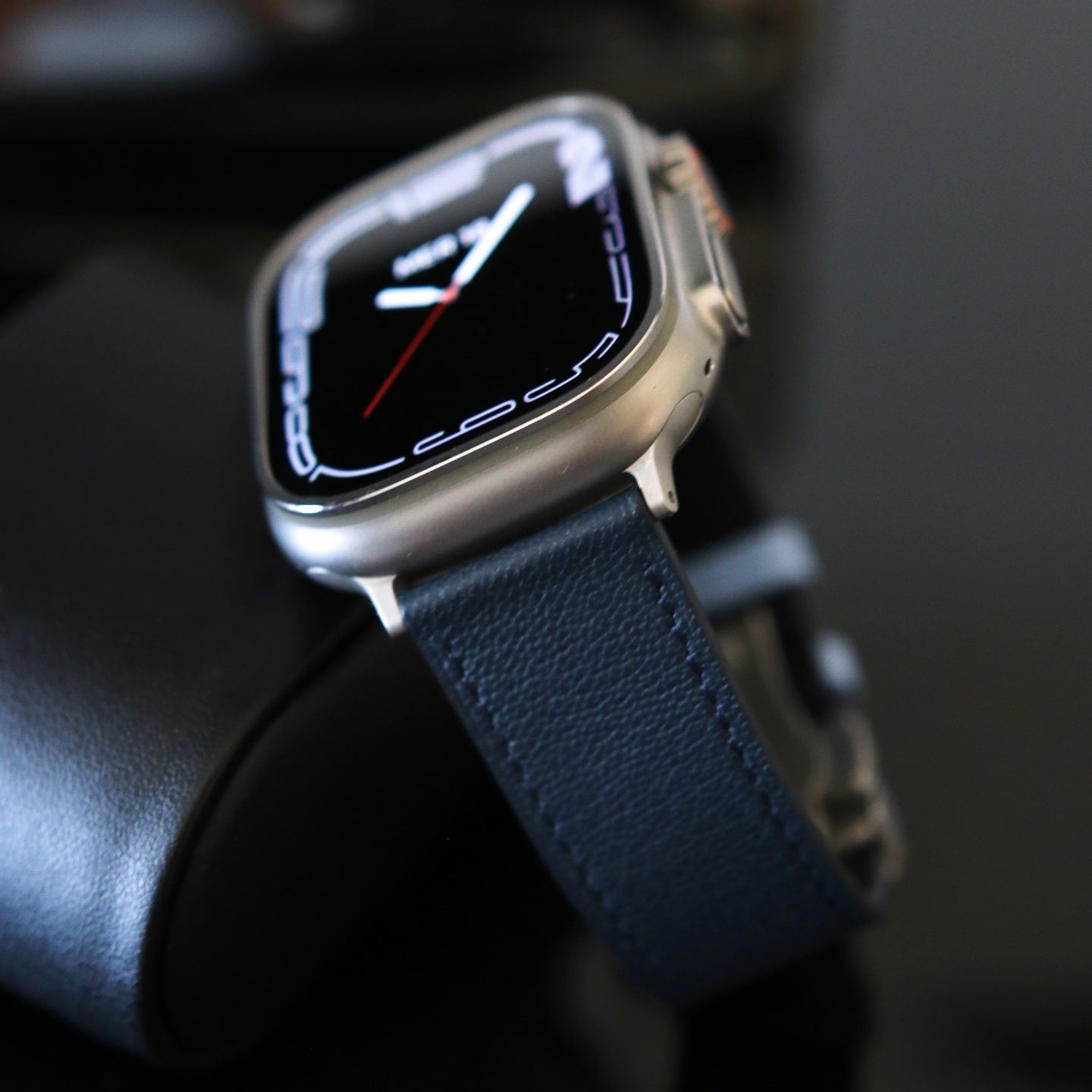 Apple watch band - Bleu Marine Edition - French Chèvre leather
