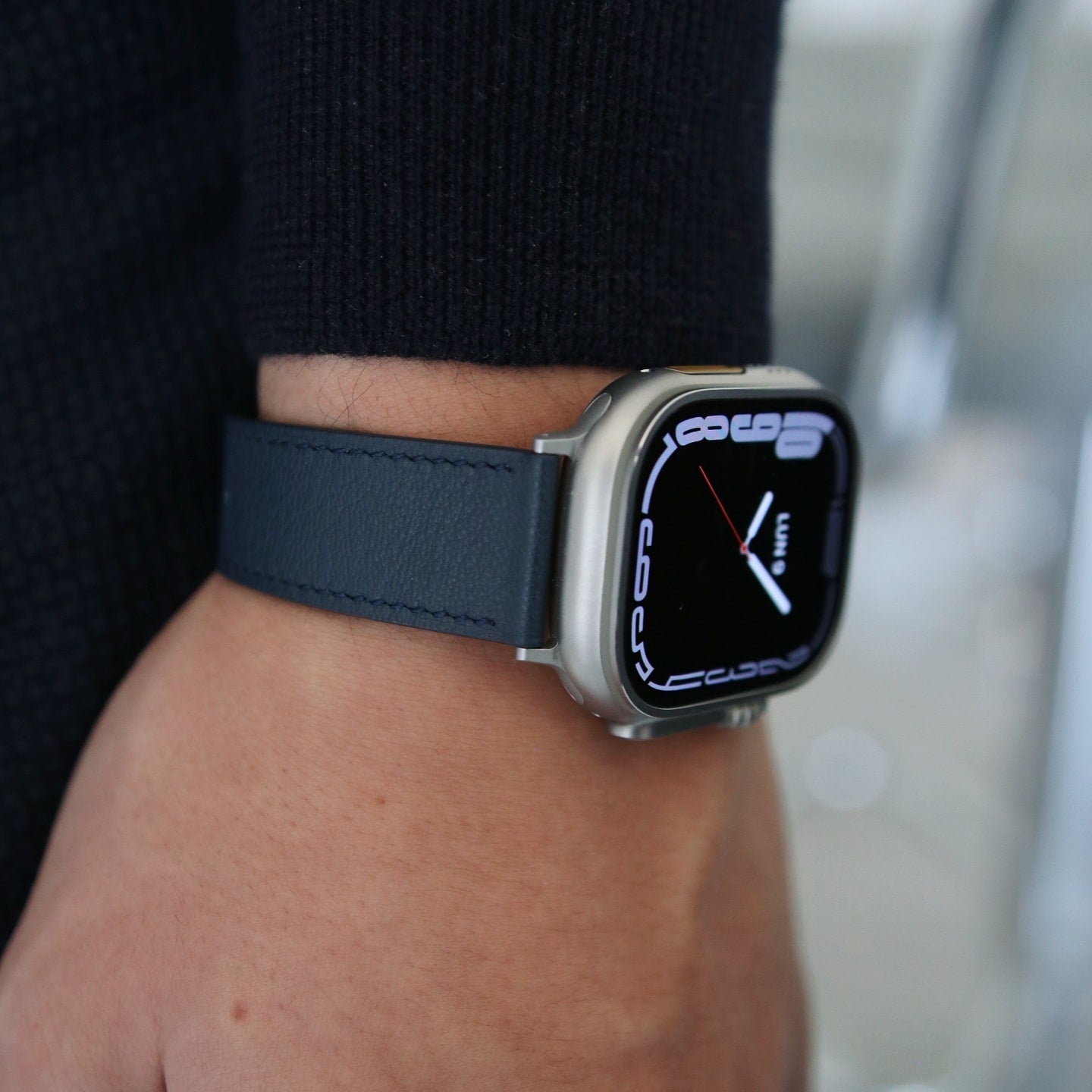 Apple watch band - Bleu Marine Edition - French Chèvre leather