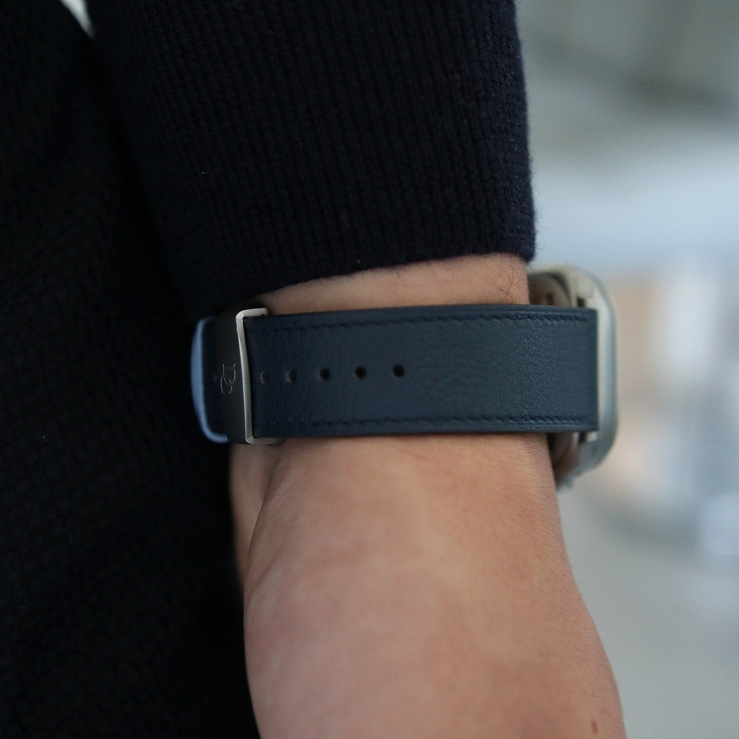 Apple watch band - Bleu Marine Edition - French Chèvre leather