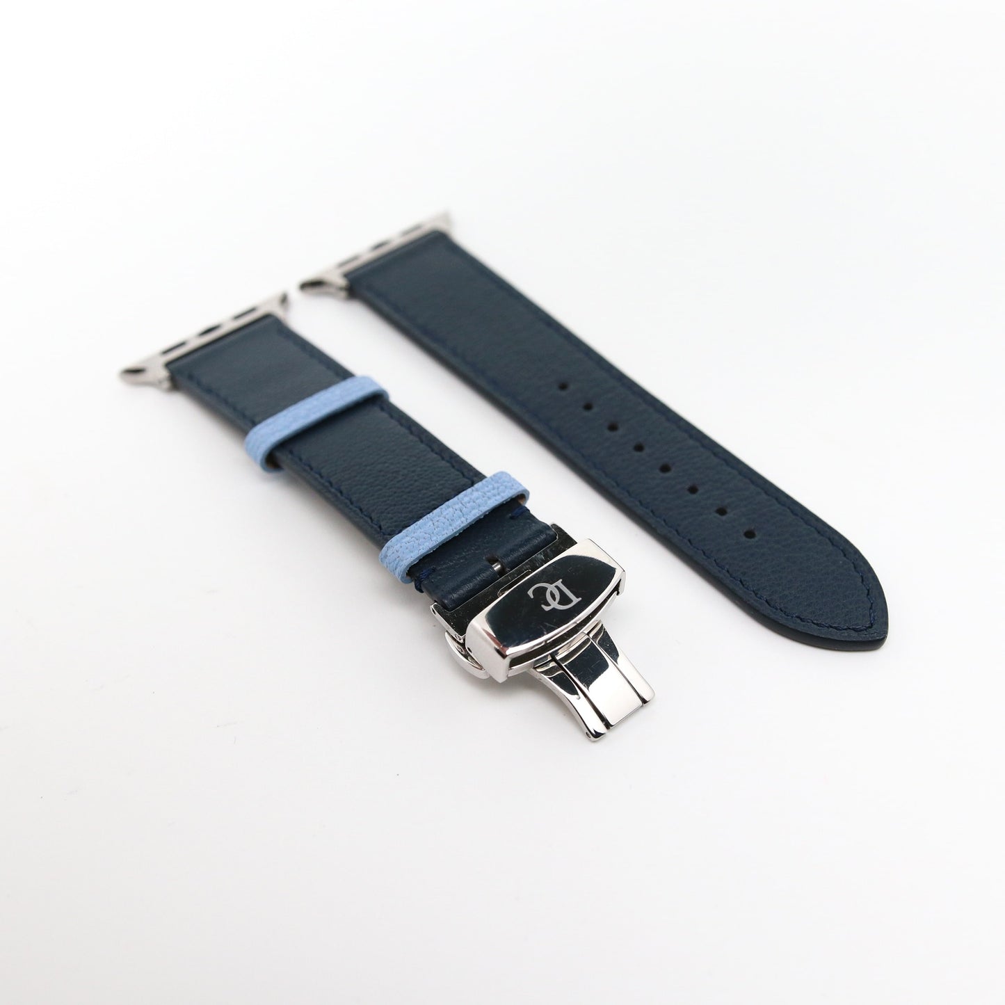 Apple watch band - Bleu Marine Edition - French Chèvre leather
