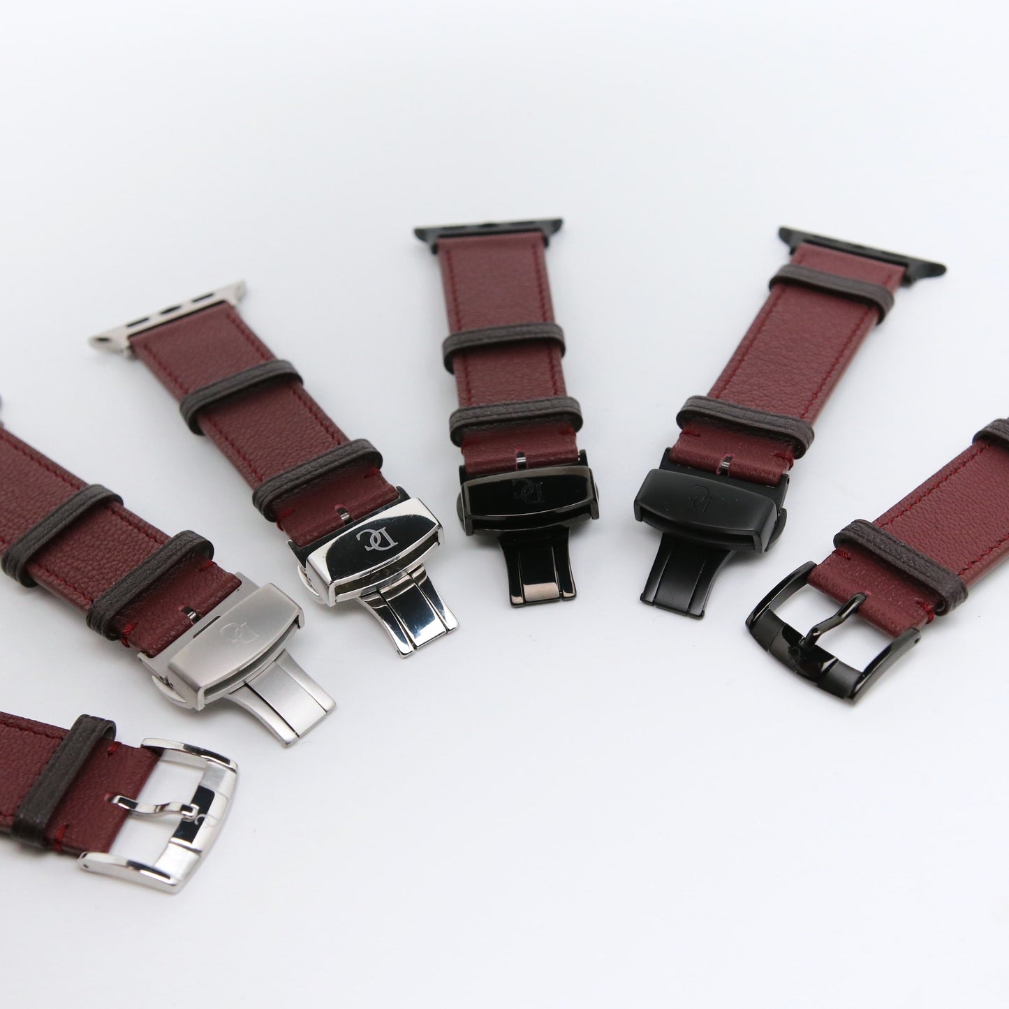 Apple watch band - Bordeaux Luxe Edition - French Chèvre leather