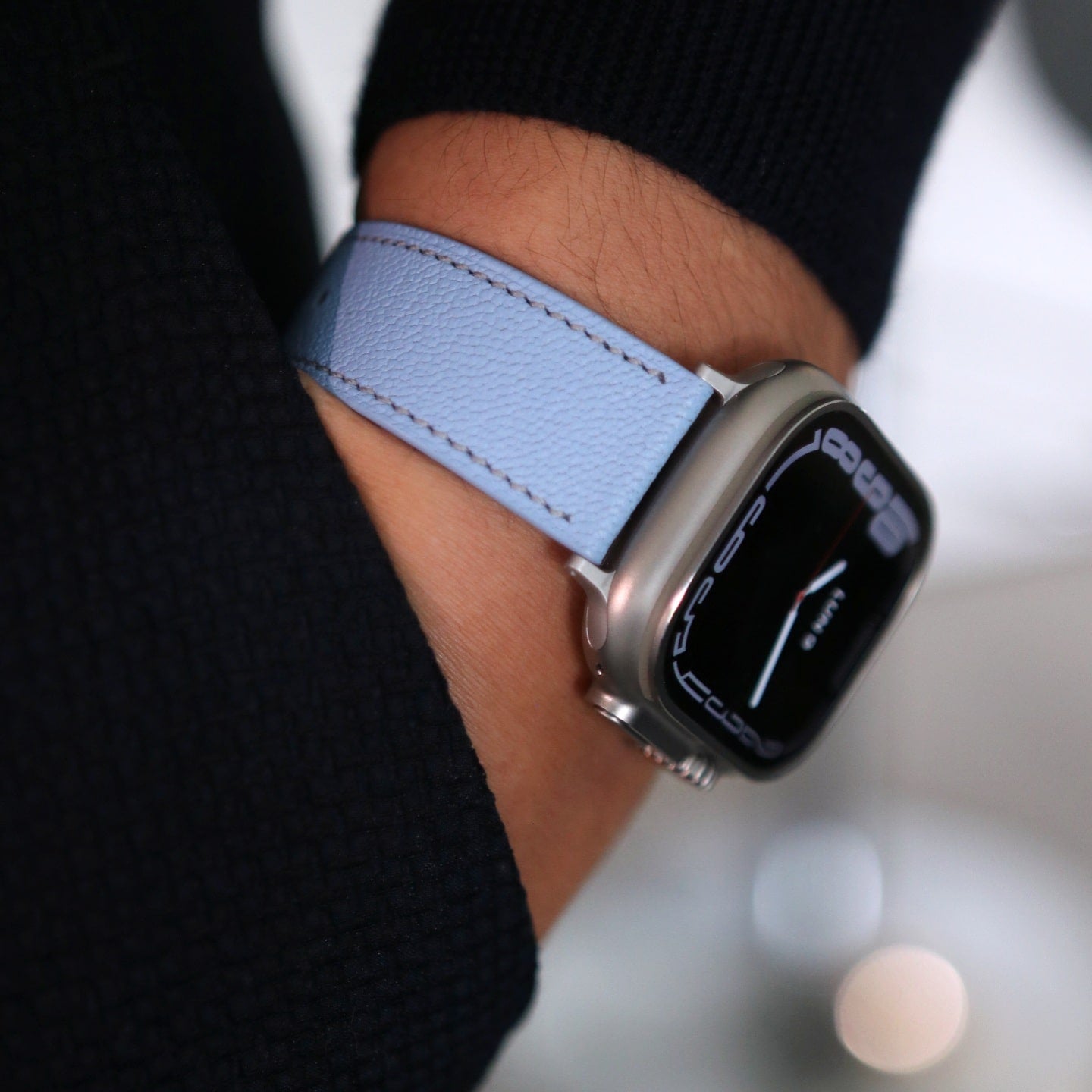 Apple Watch band - Aqua Vista Edition - French Chèvre leather