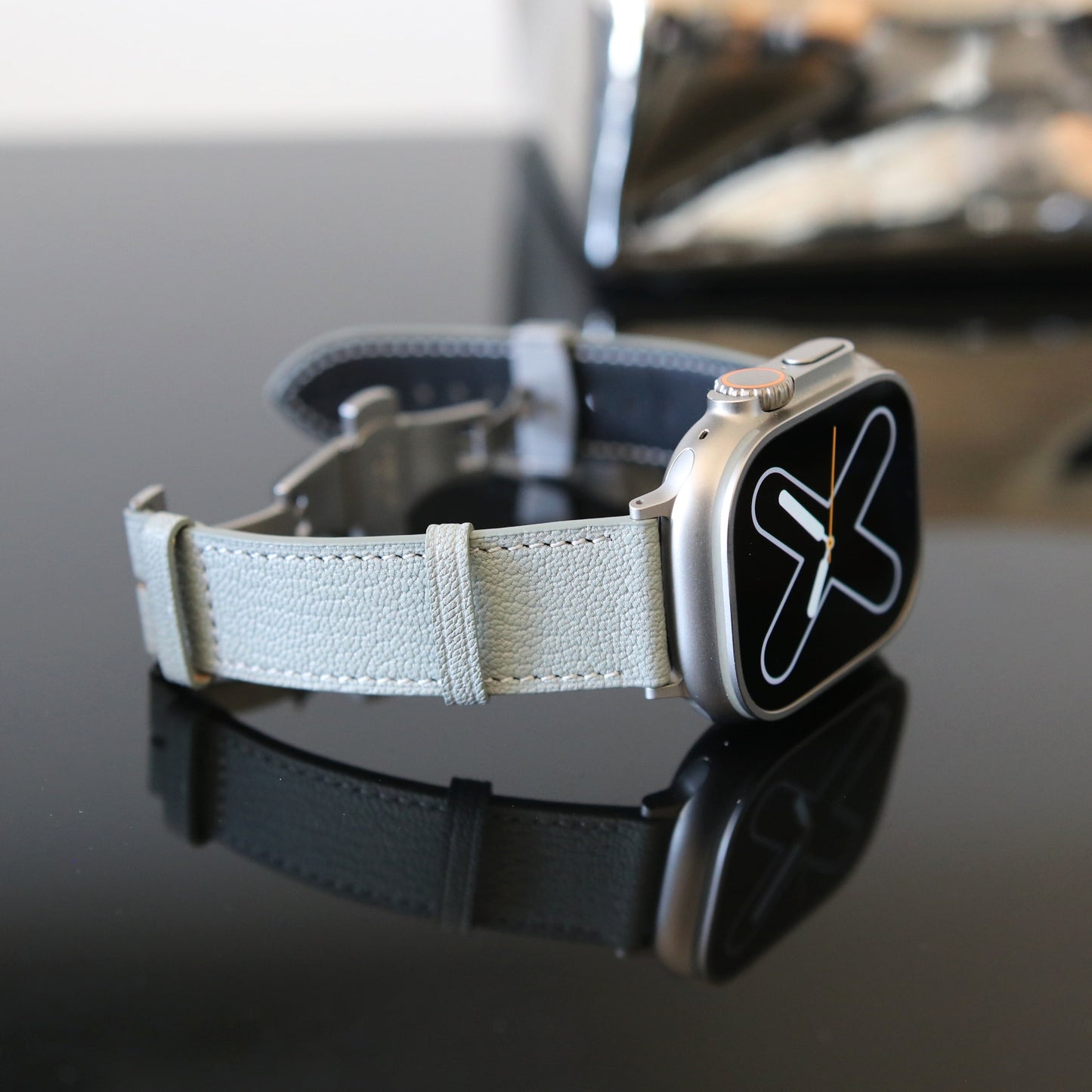 Apple watch band - Gris Galet Edition - French Chèvre leather