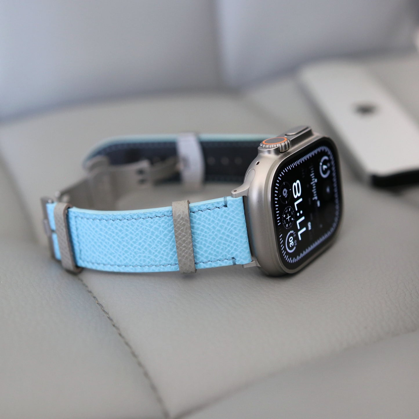 Apple Watch Band - Miami Blue Duo Edition - French Epsom leather