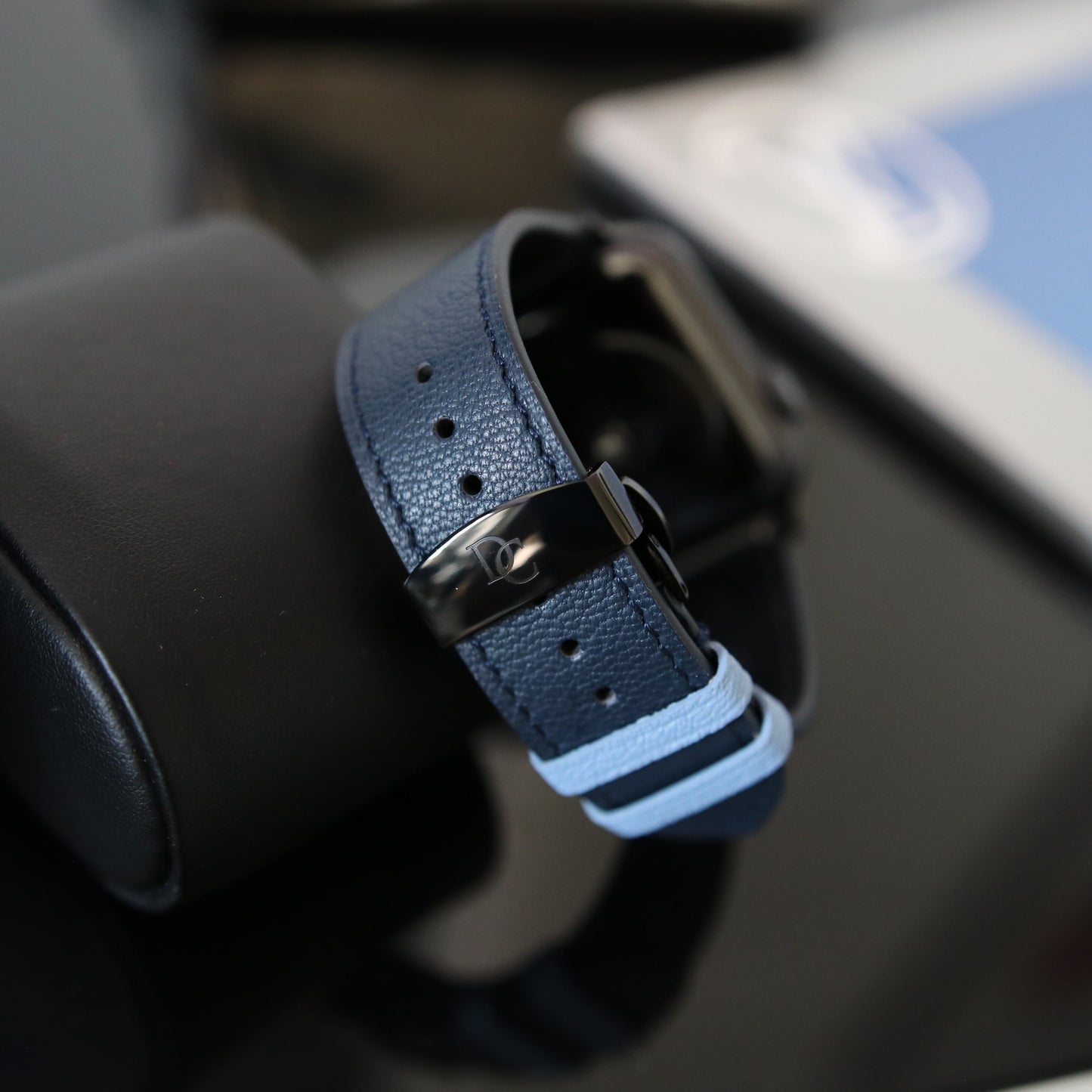 Apple watch band - Bleu Marine Edition - French Chèvre leather