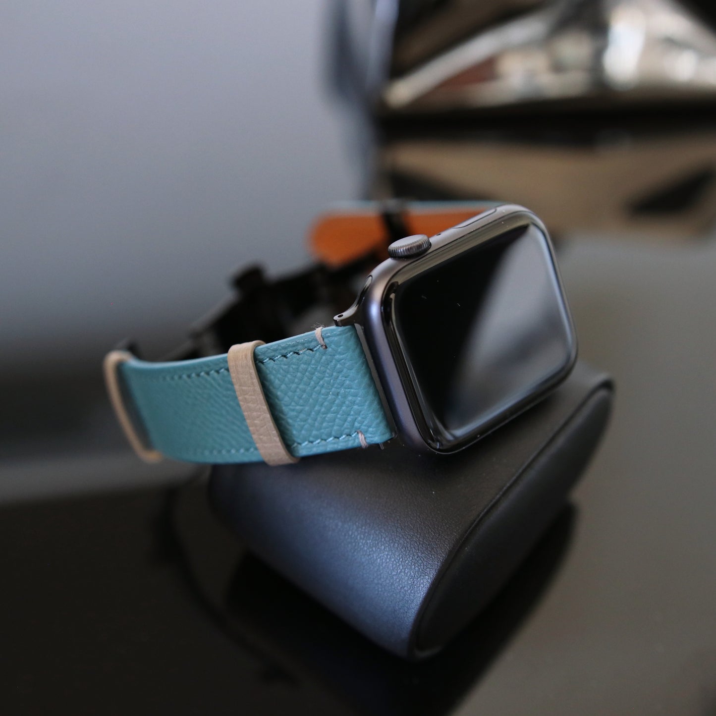 Apple Watch Band - Bleu Pastel Edition - French Epsom leather