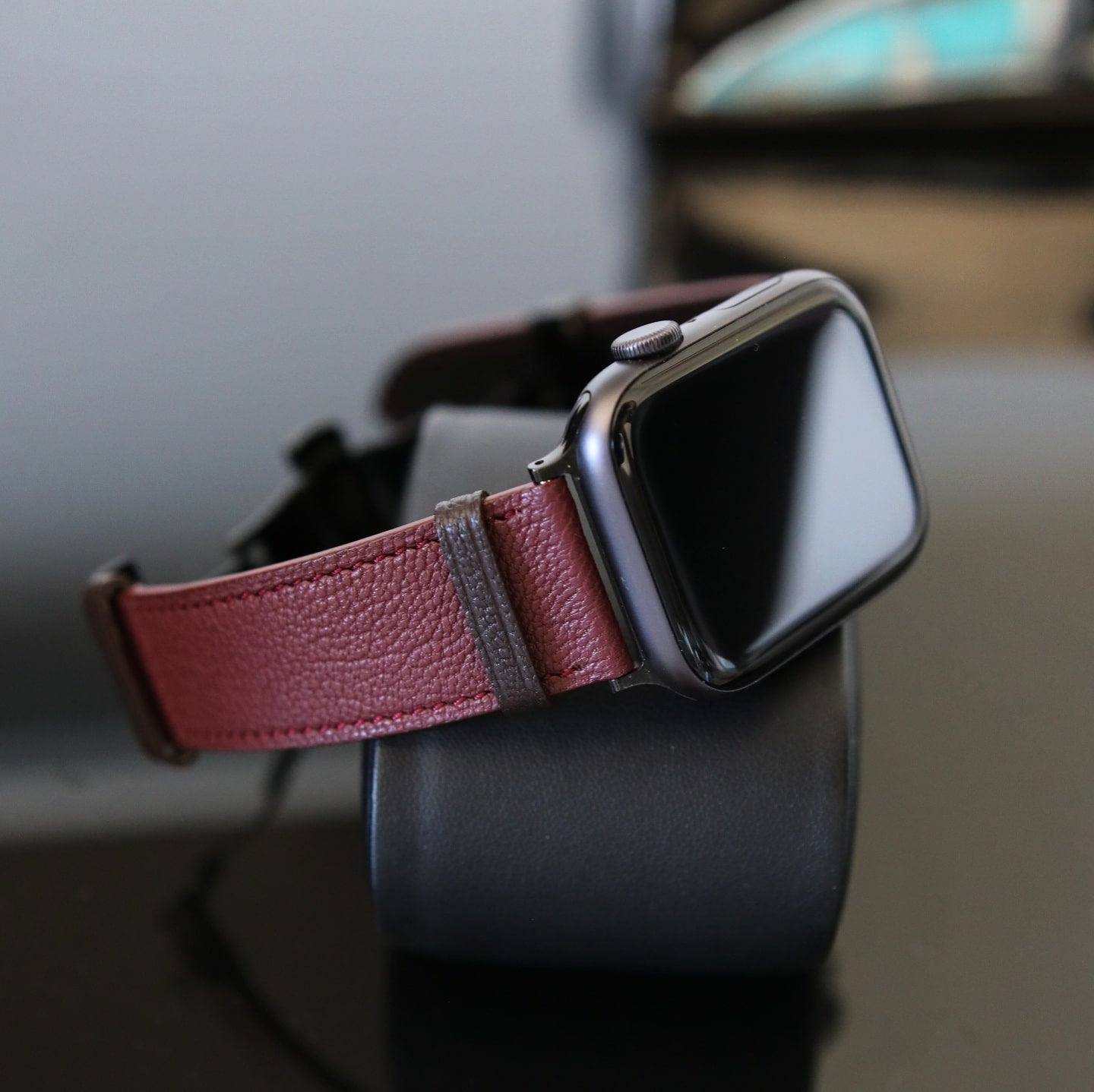Apple watch band - Bordeaux Luxe Edition - French Chèvre leather