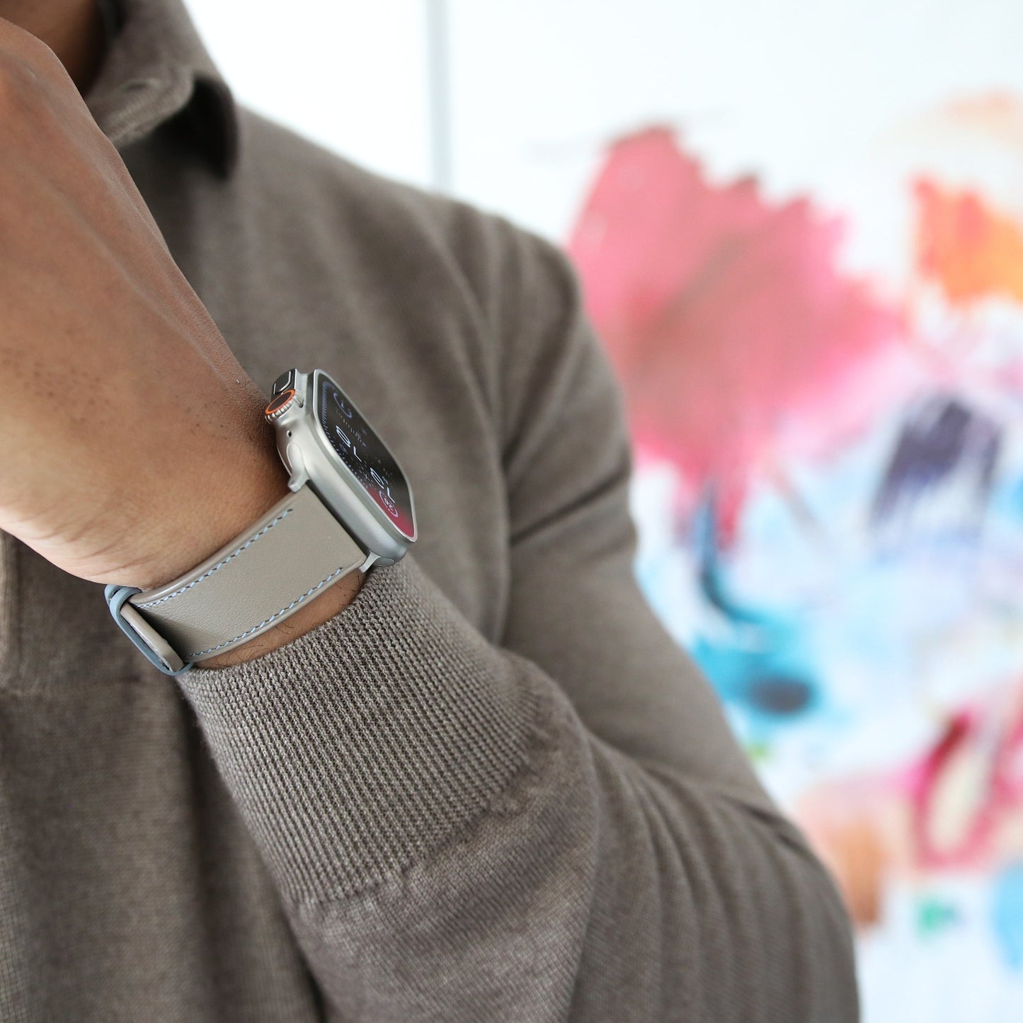 Apple Watch Band - Terre Bleue Edition - French swift leather