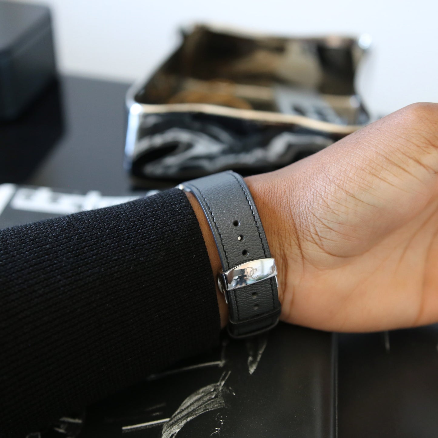 Apple watch band - Storm Edition - French Chèvre leather